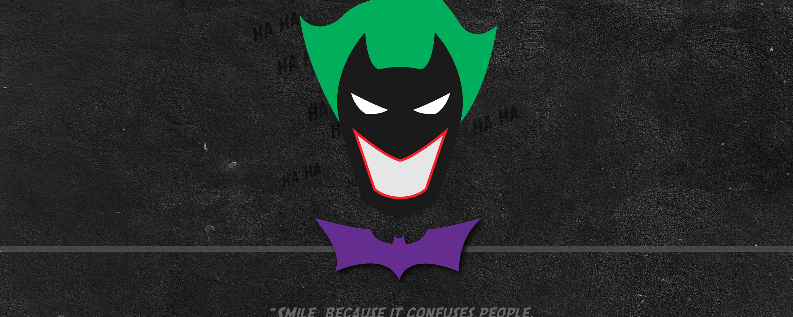 Batman Joker Minimal Typography Wallpaper 4K