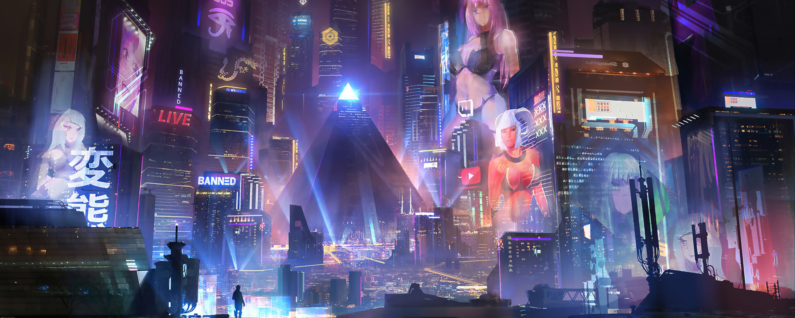 Cyberpunk City Wallpaper 4K