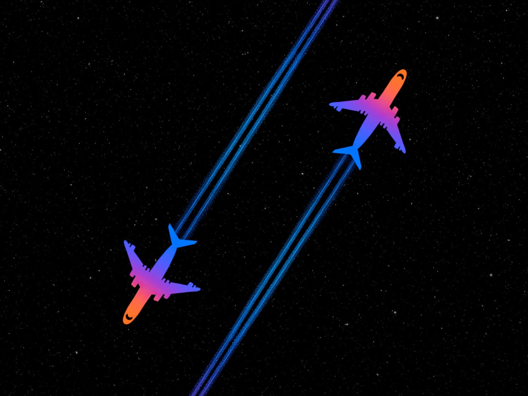 Planes Crossing Minimal 4k Wallpaper 4K