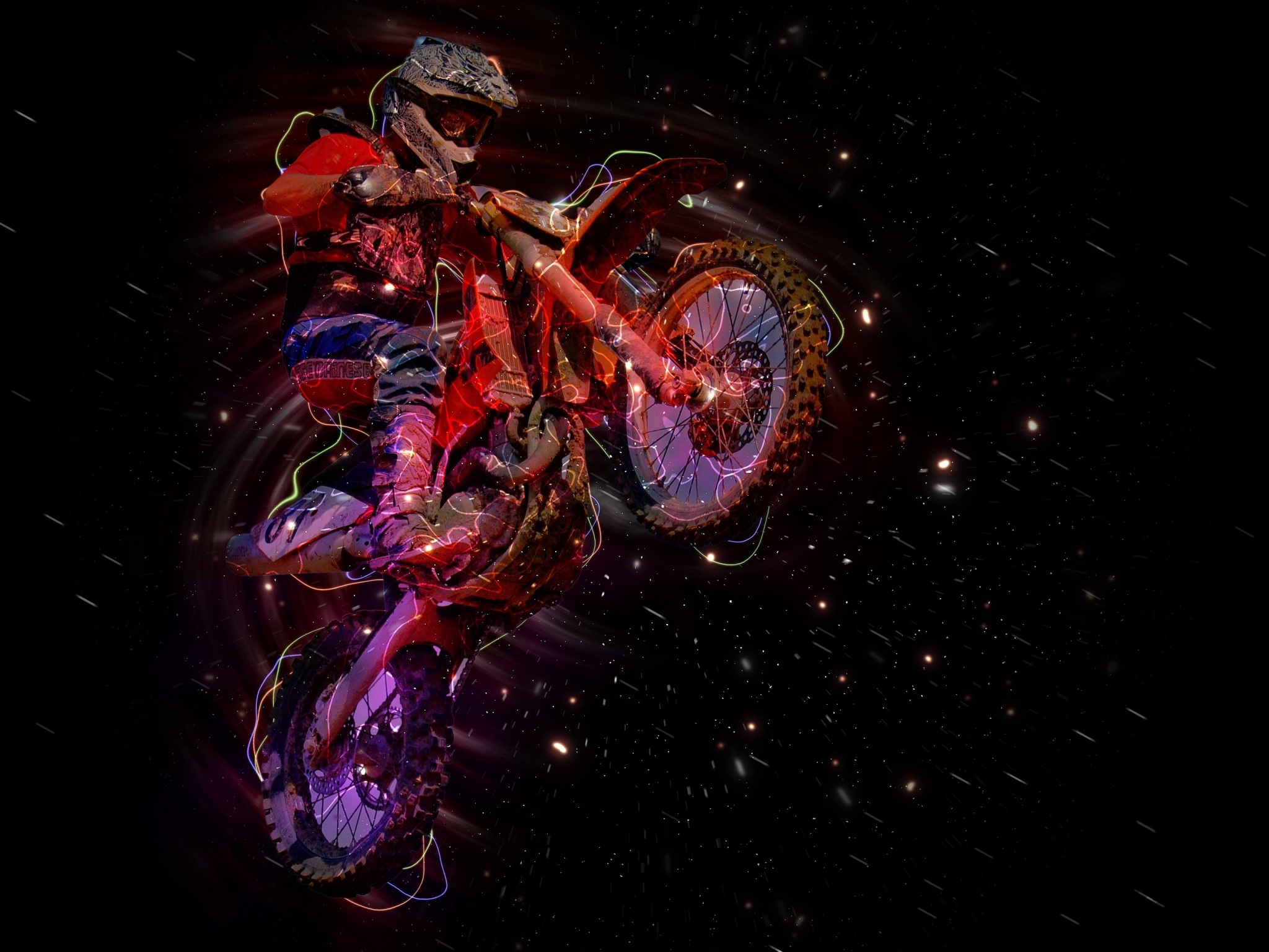 Motorbike Stunter Artistic 5k Wallpaper 4K