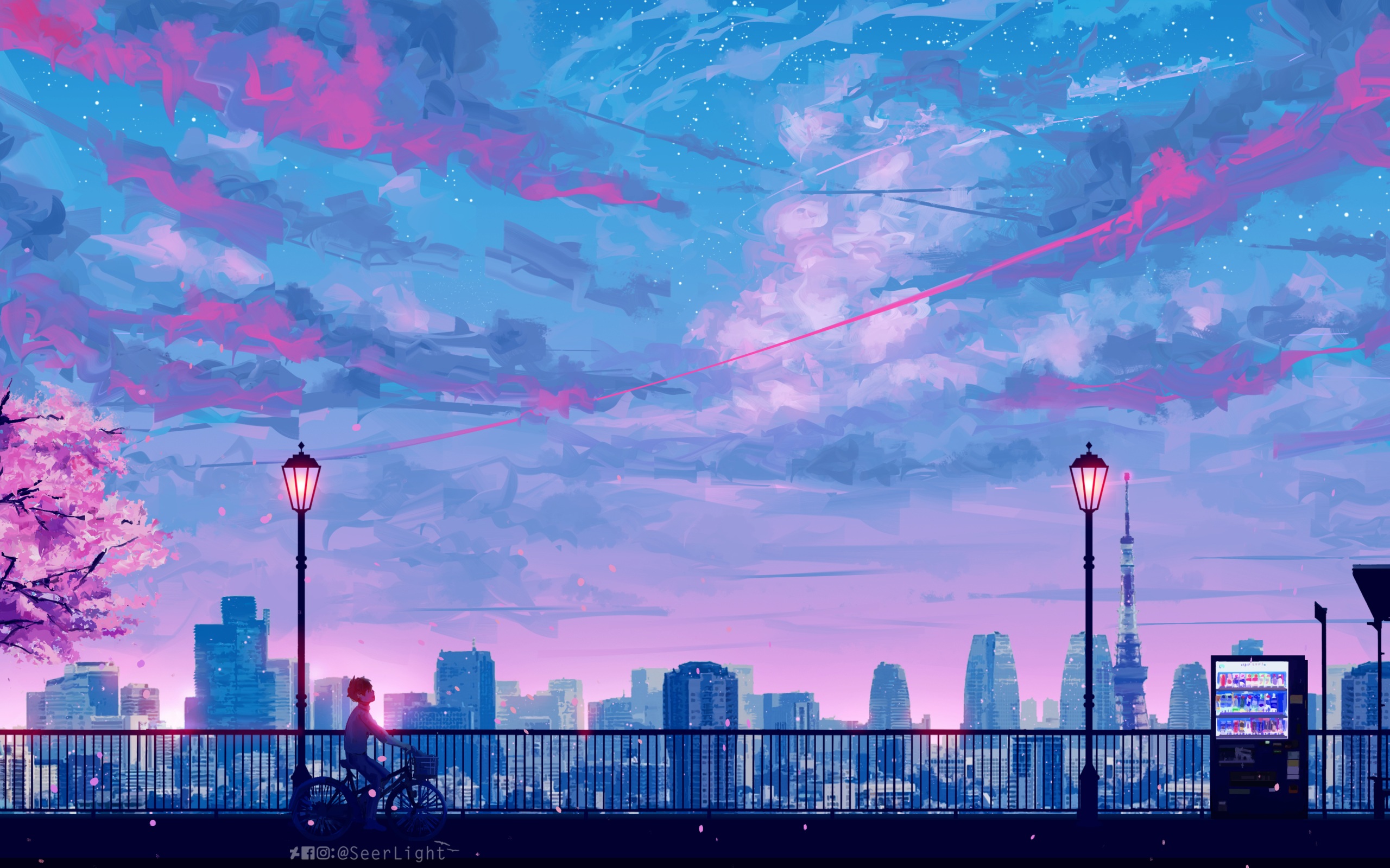 Bạn muốn tìm kiếm một bức hình nền Anime phong cảnh động lực tuyệt đẹp? Bức tranh nền Anime cityscape này tạo nên một thành phố hiện đại và phóng khoáng. Tông màu tươi sáng mang đến cảm giác sảng khoái cho màn hình của bạn. Hãy thưởng thức trọn vẹn vẻ đẹp rực rỡ của Anime cityscape thông qua bức ảnh này.