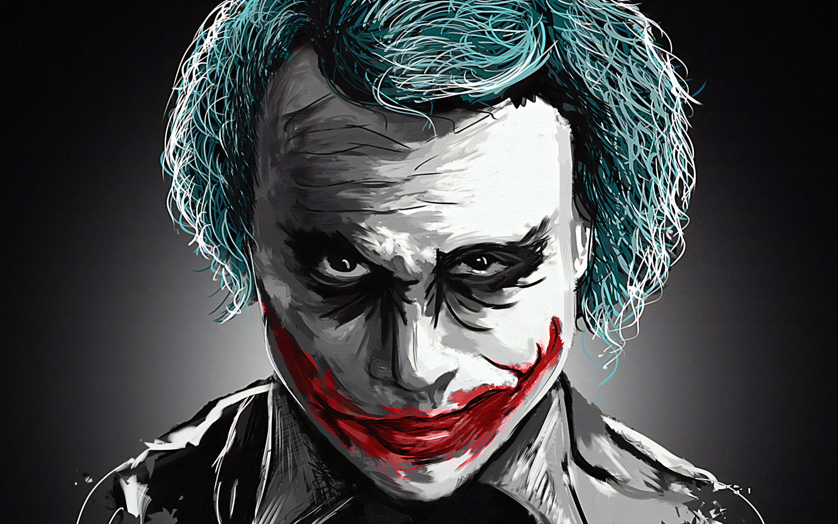 Joker Heath Ledger Art Wallpaper 4K