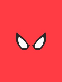 Spiderman Red Minimal Background Wallpaper 4K