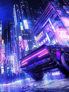Club 707 Cyberpunk City Wallpaper 4K