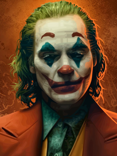 Joker Orange Theme Wallpaper 4K