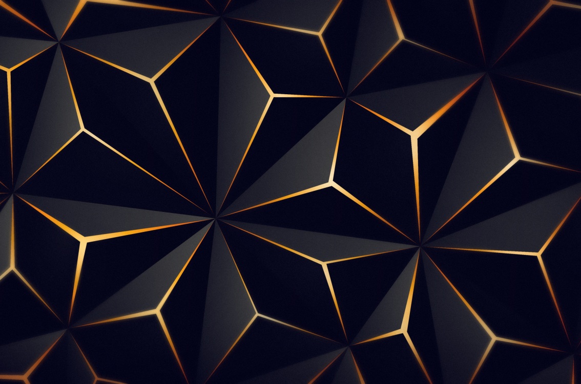 Triangle Solid Black Gold 4k Wallpaper 4K