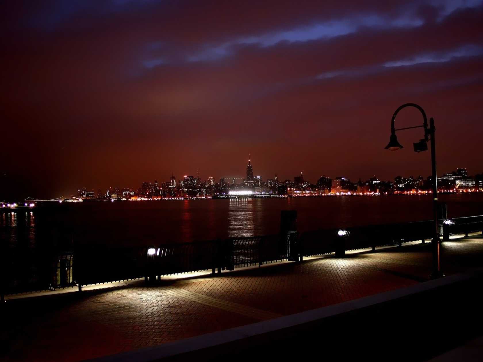 Wallpaper 4k New York Skyline at Night