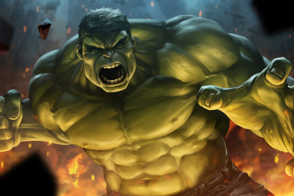 Hulk Smash Art Wallpaper 4K