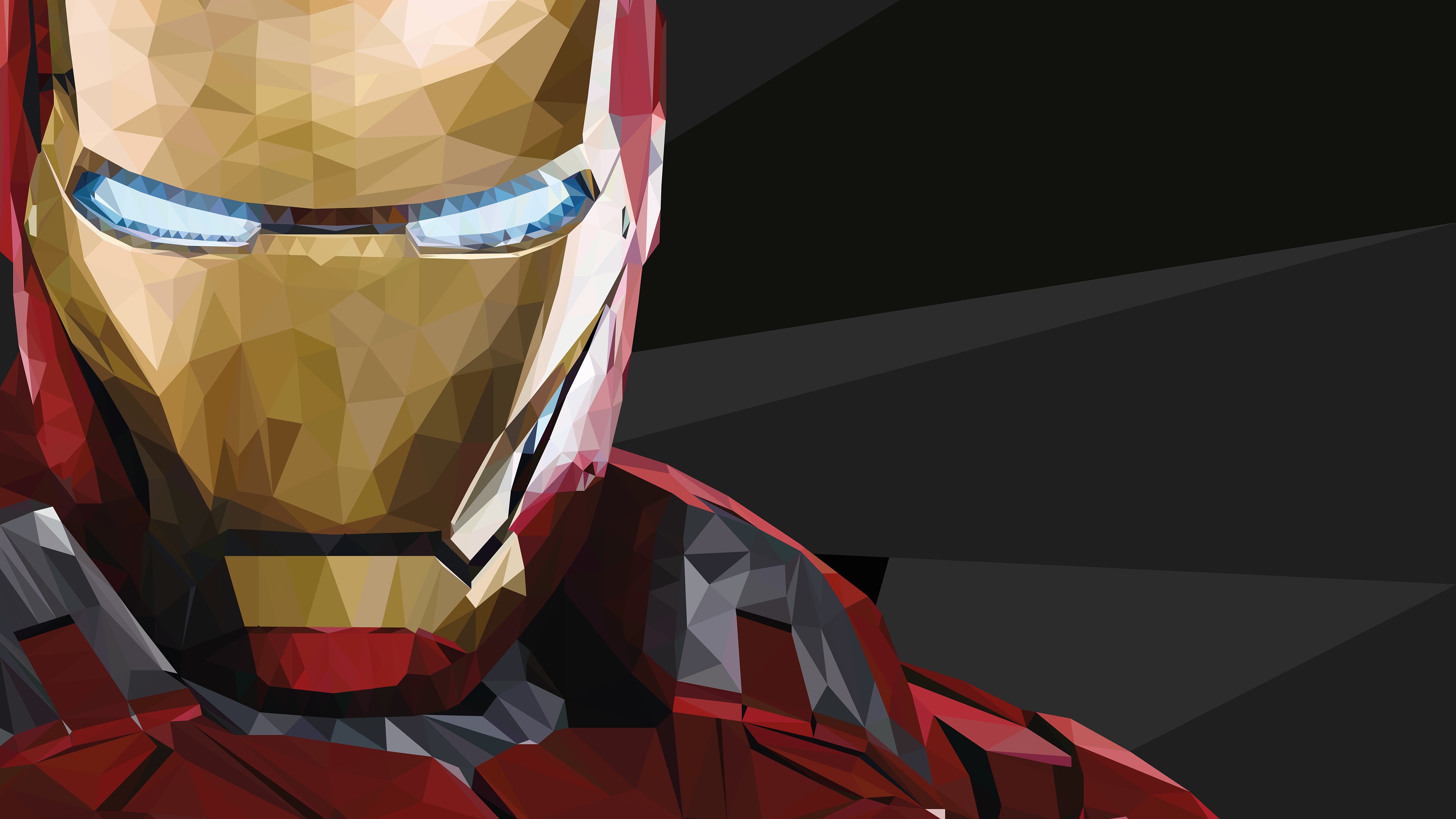 Widescreen Resolution Iron Man Low Poly1440x900. 