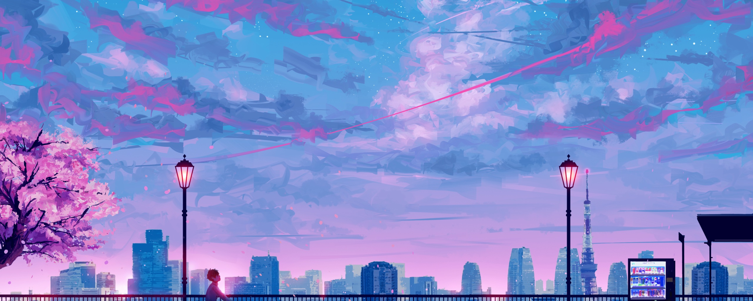 Anime Cityscape Landscape Scenery 4k
