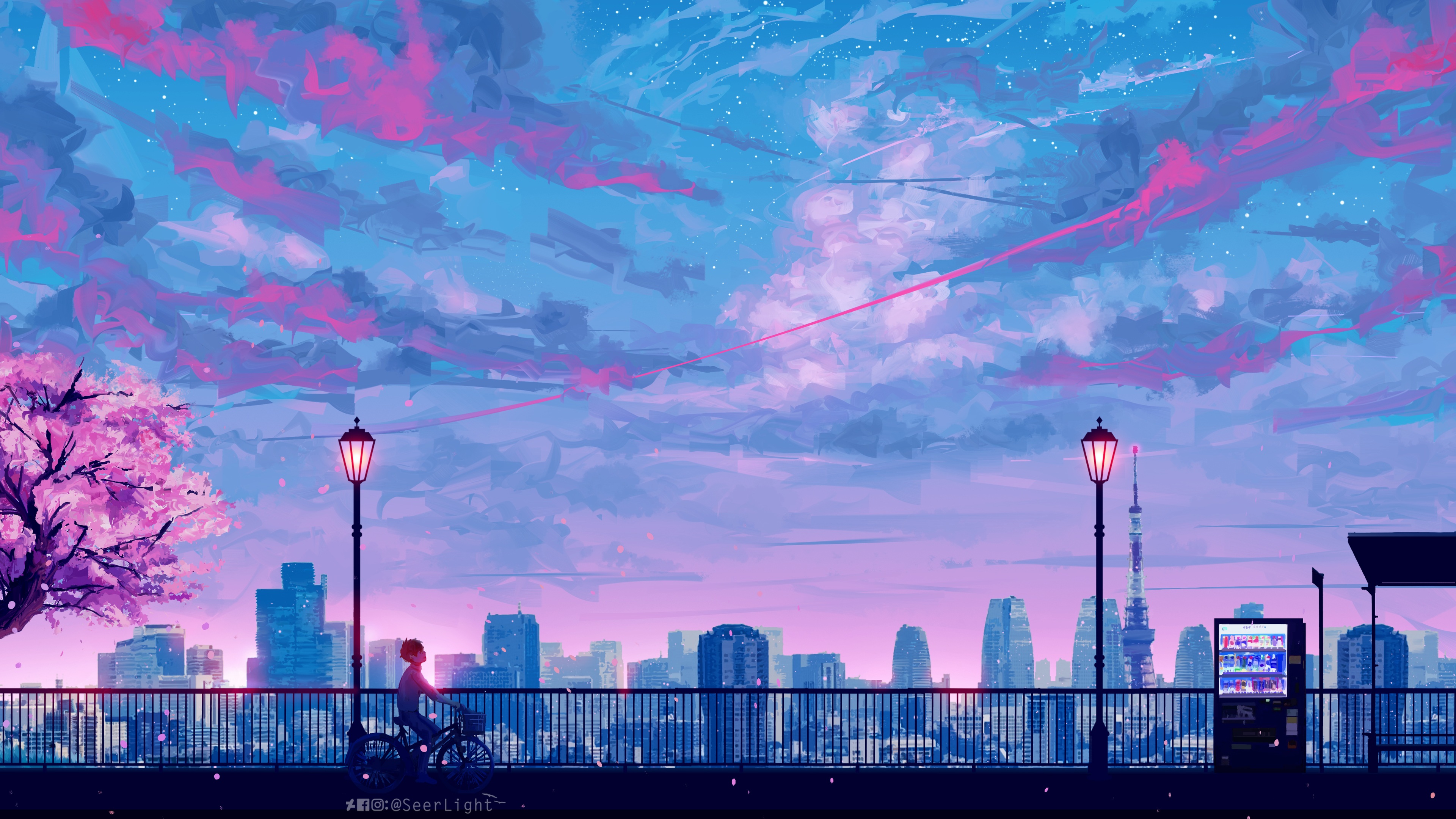 Wallpaper 4k Anime Cityscape Landscape