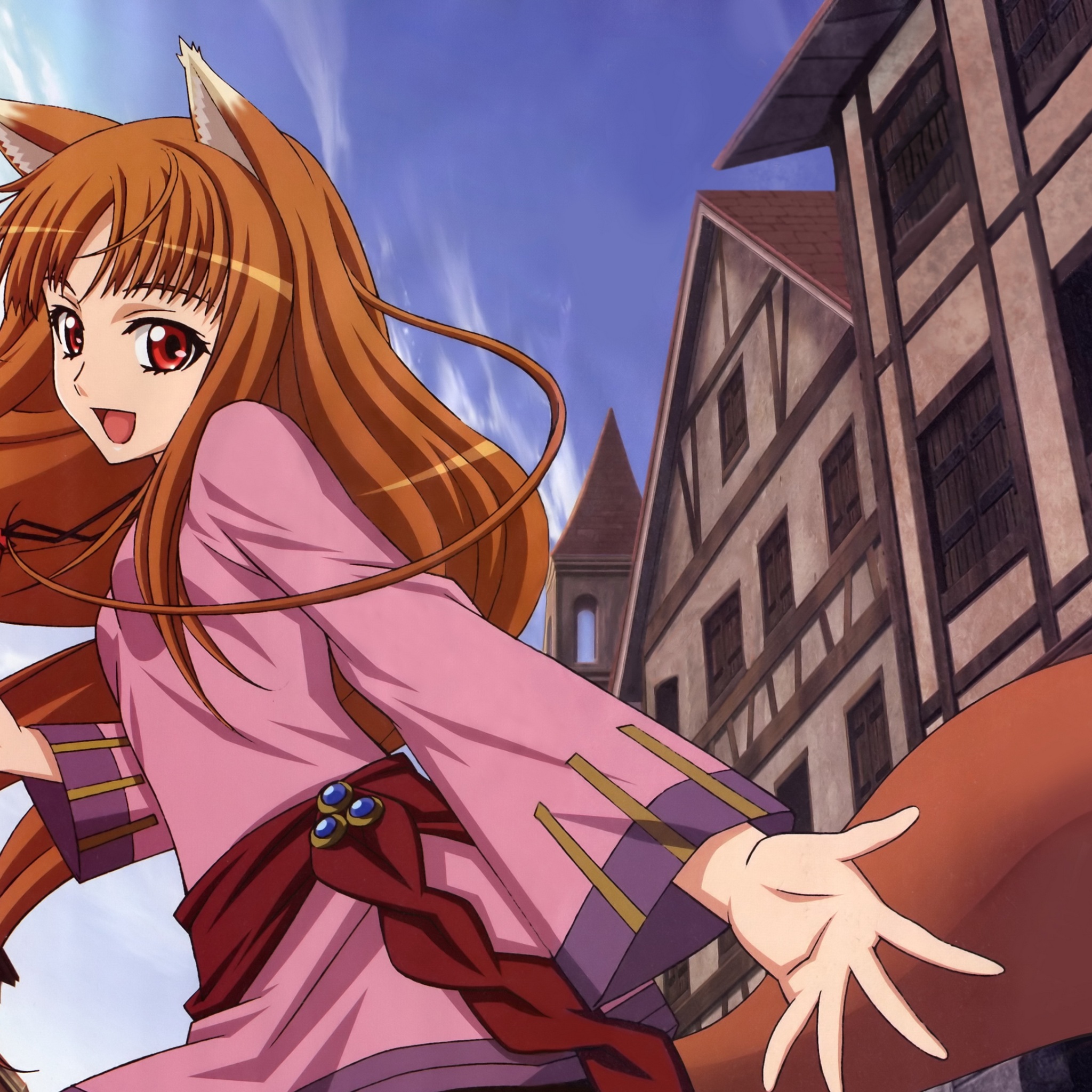 Wallpaper 4k spice and wolf, holo, girl, fox, tail 4k Wallpaper