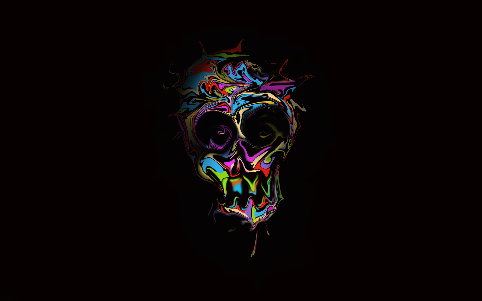 Wallpaper 4k Colorful Skull Dark Art Wallpaper