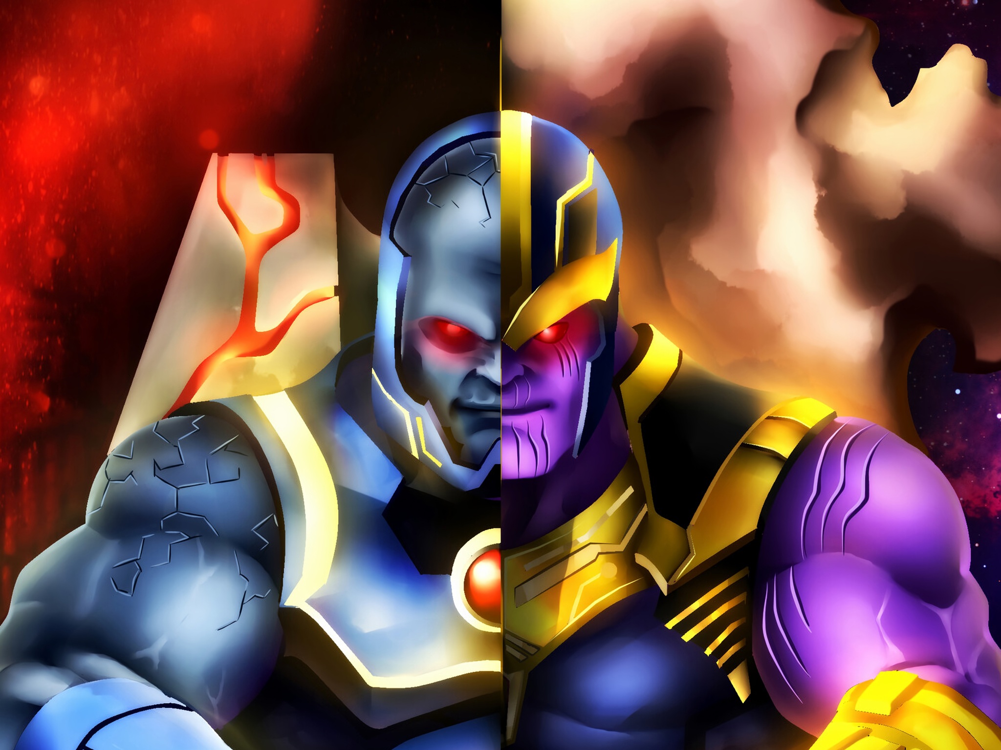 Wallpaper 4k Darkseid Vs Thanos Wallpaper