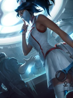 Nurse Akali New Splash Art Rework Update LoL League of Legends Wallpaper 4K