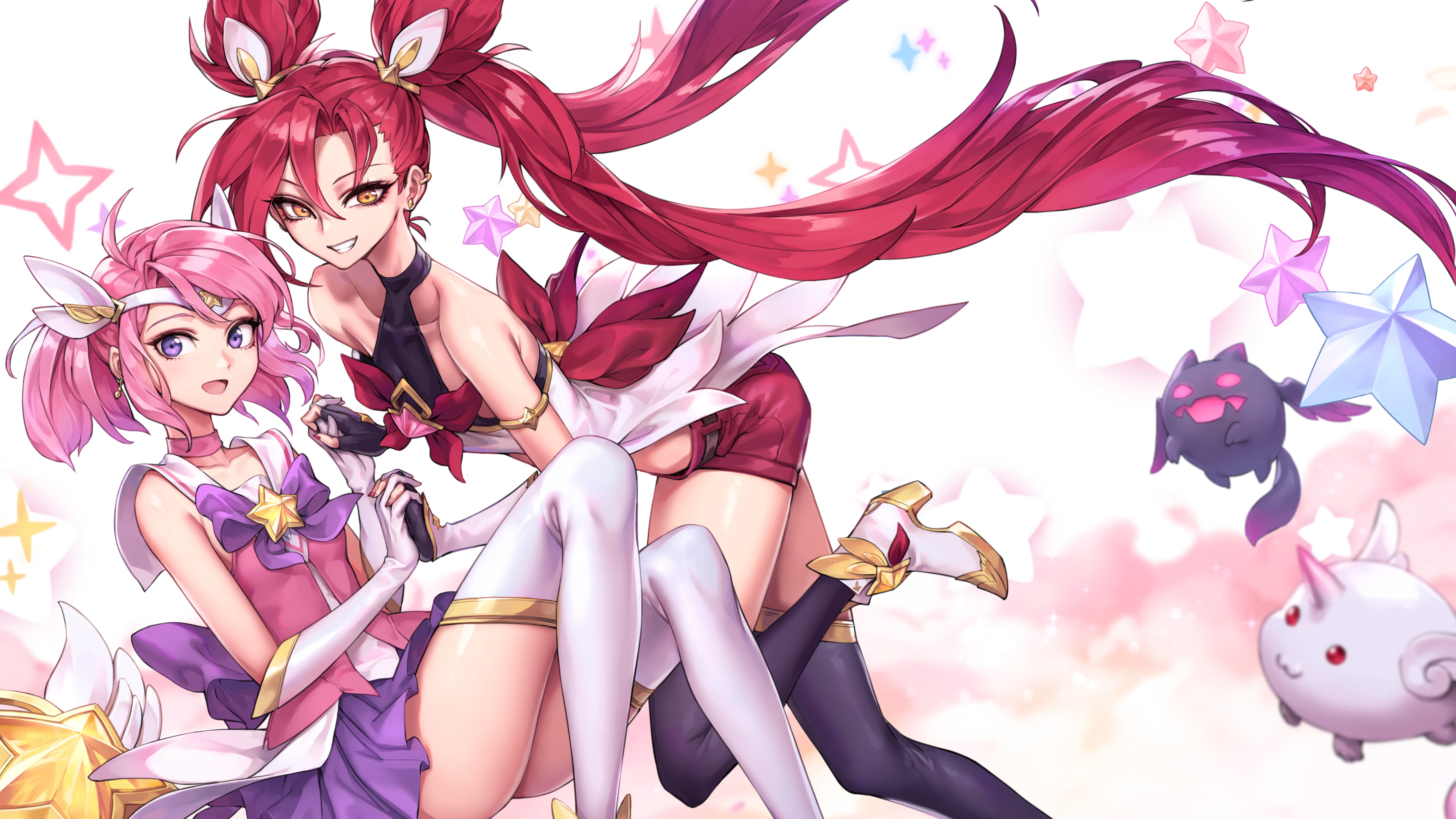 Widescreen Resolution Star Guardian Jinx and Lux LoL League of Legends1440x900. 