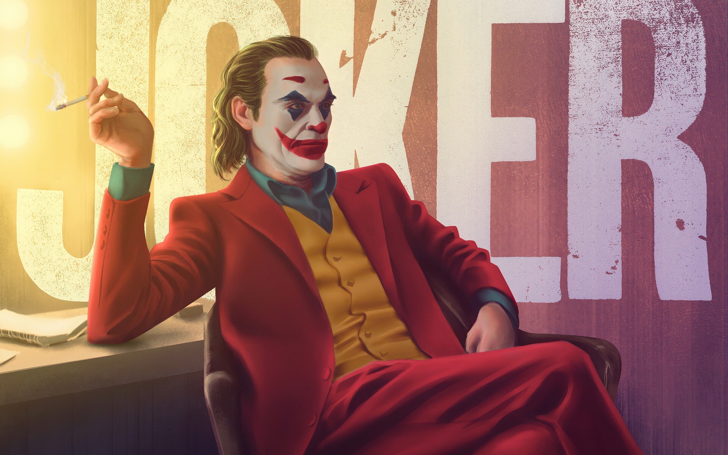 Joker Smoking art Wallpaper 4K