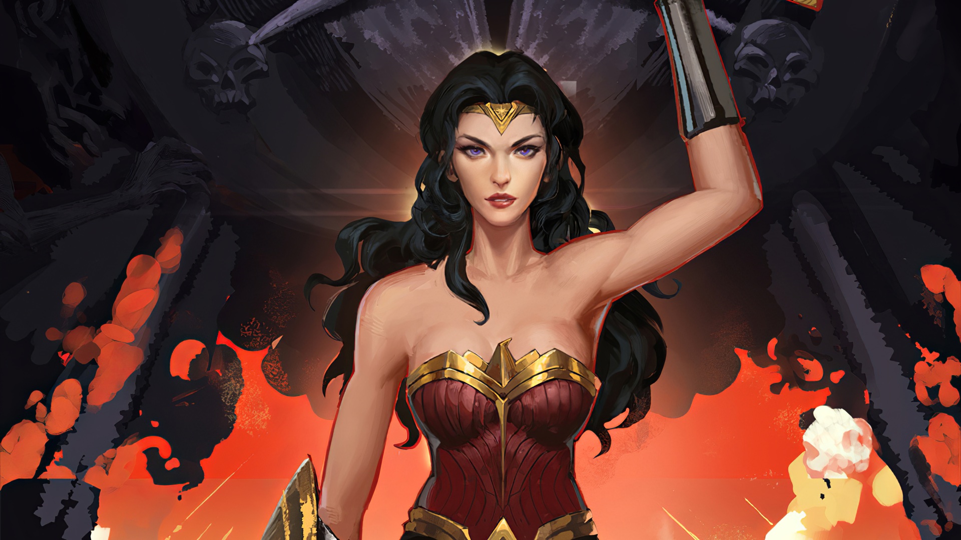 Wallpaper 4k Wonder Woman Art Wallpaper