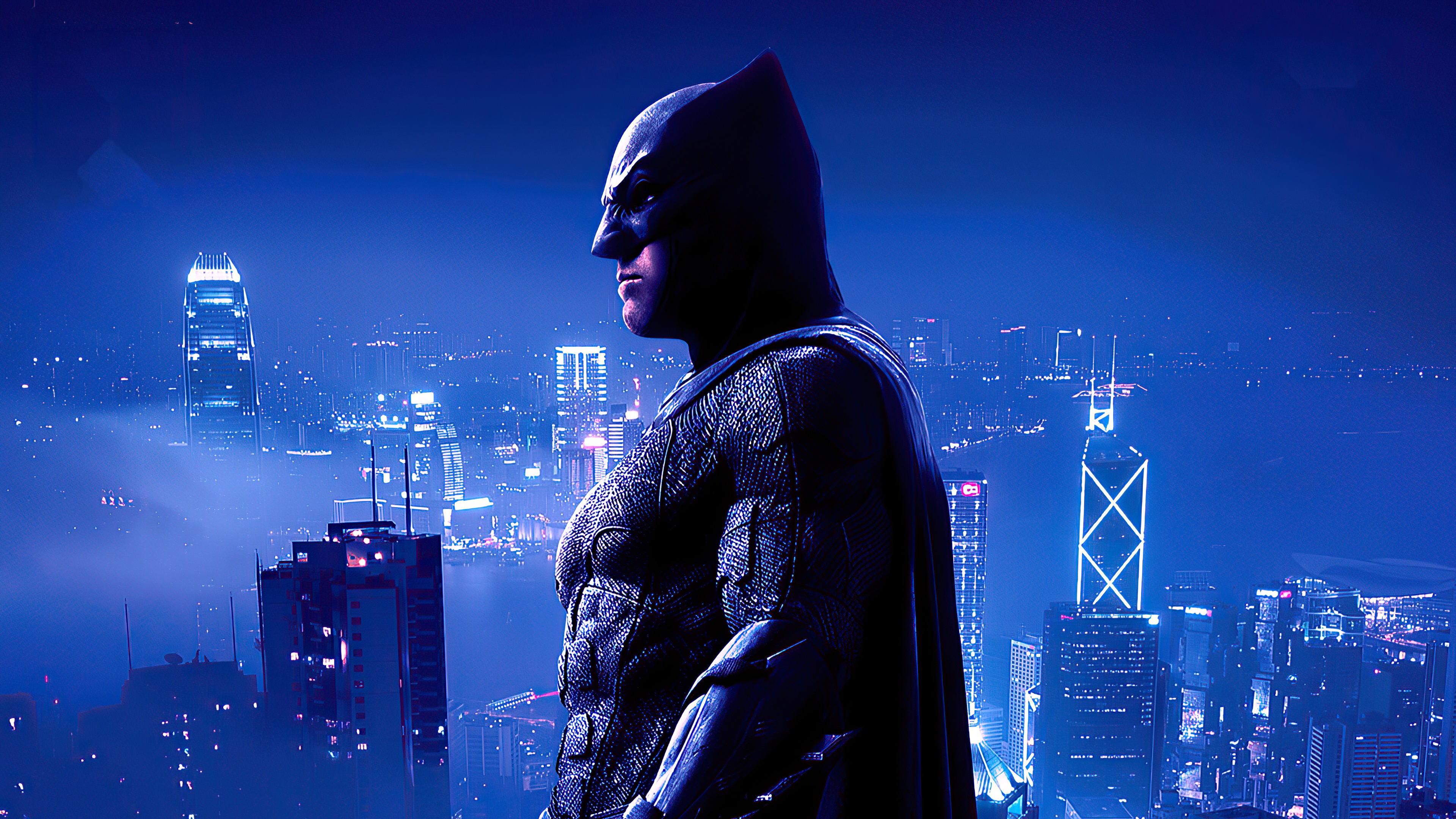 Batman. Бэтмен 4k. Супергерои Бэтмен. Супергерой на фоне города. Бэтмен в высоком разрешении.