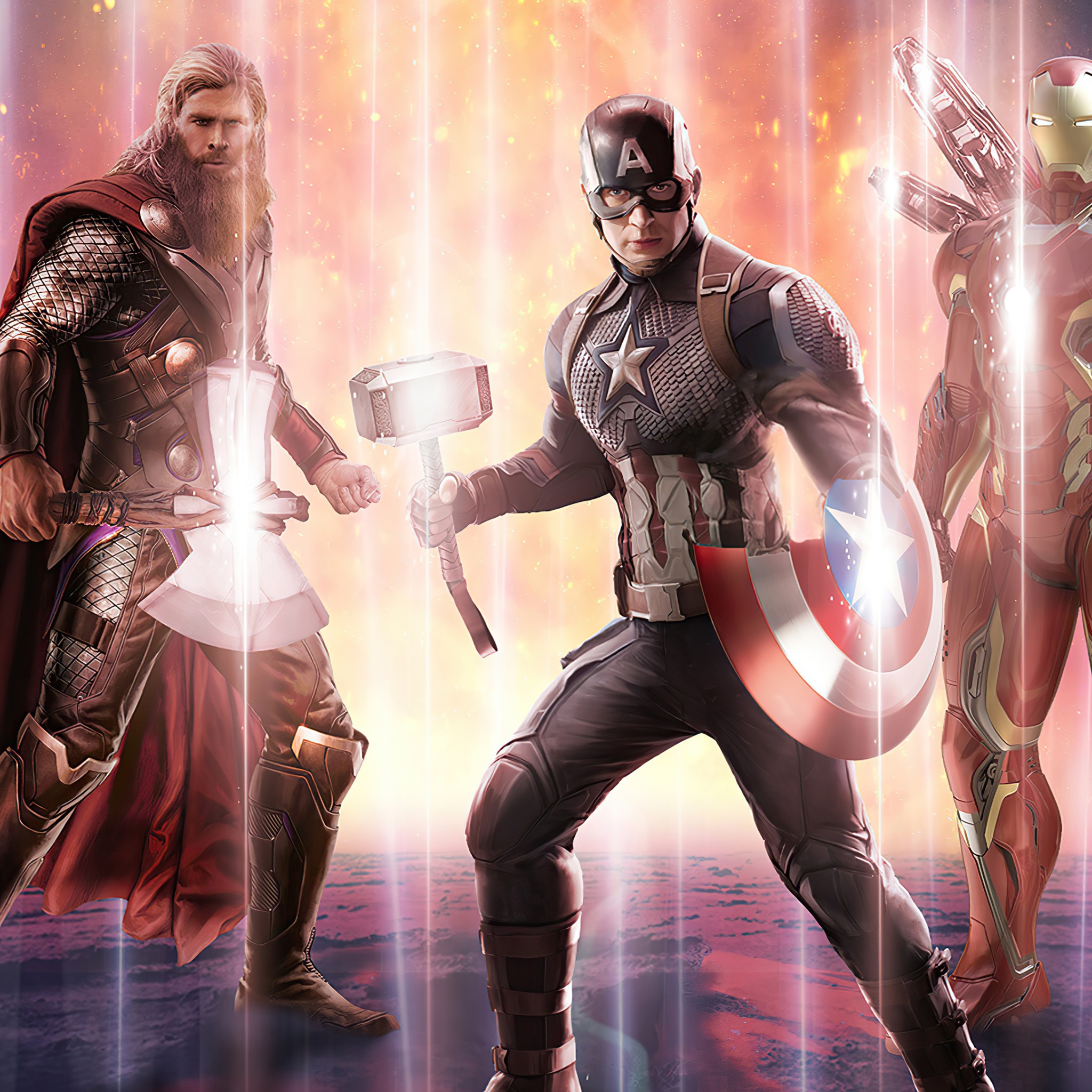 Wallpaper 4k Captain America Thor Iron Man Avengers End Game 4k Wallpaper