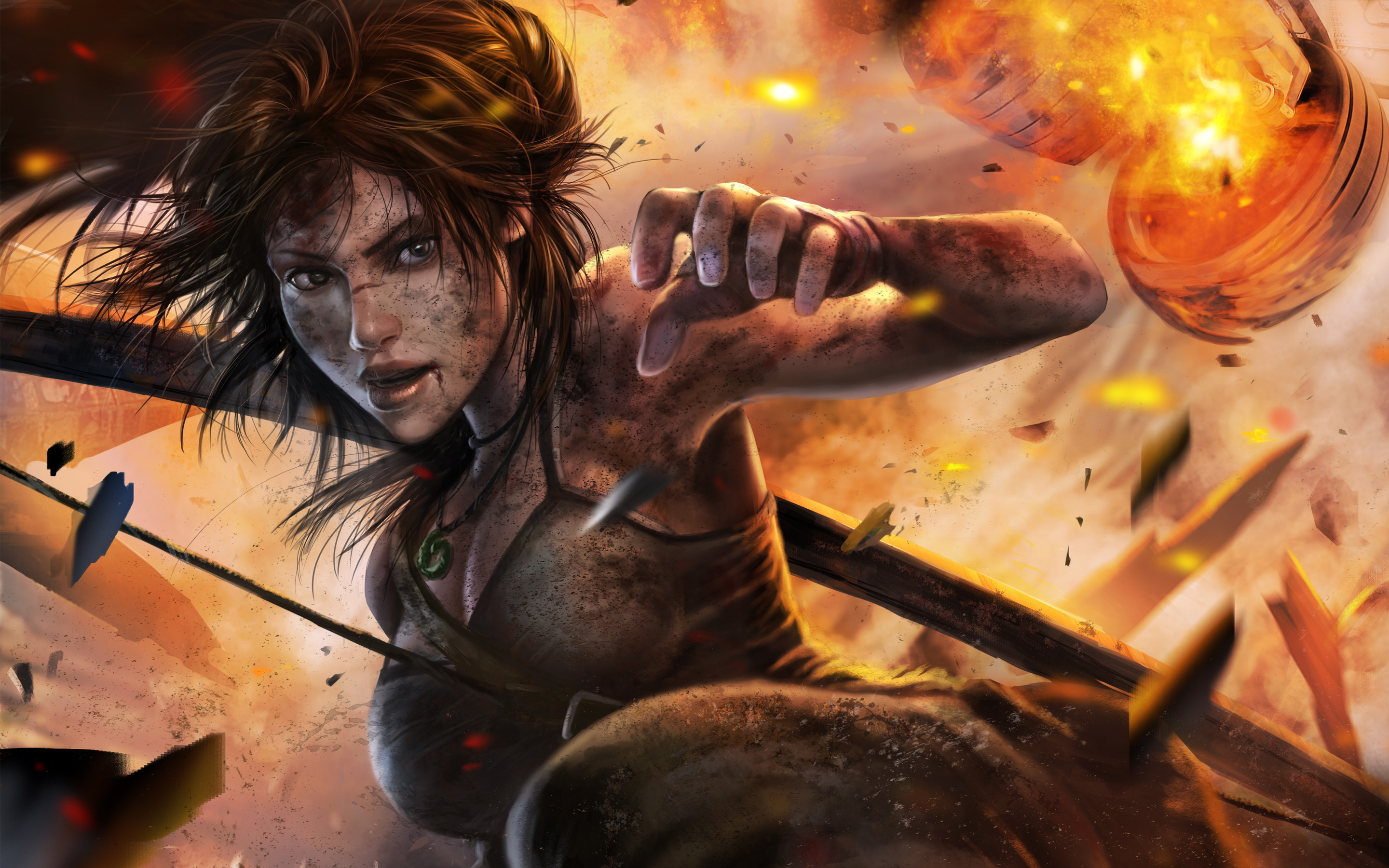 Lara Croft Portrait Tomb Raider 4K Ultra HD Mobile Wallpaper