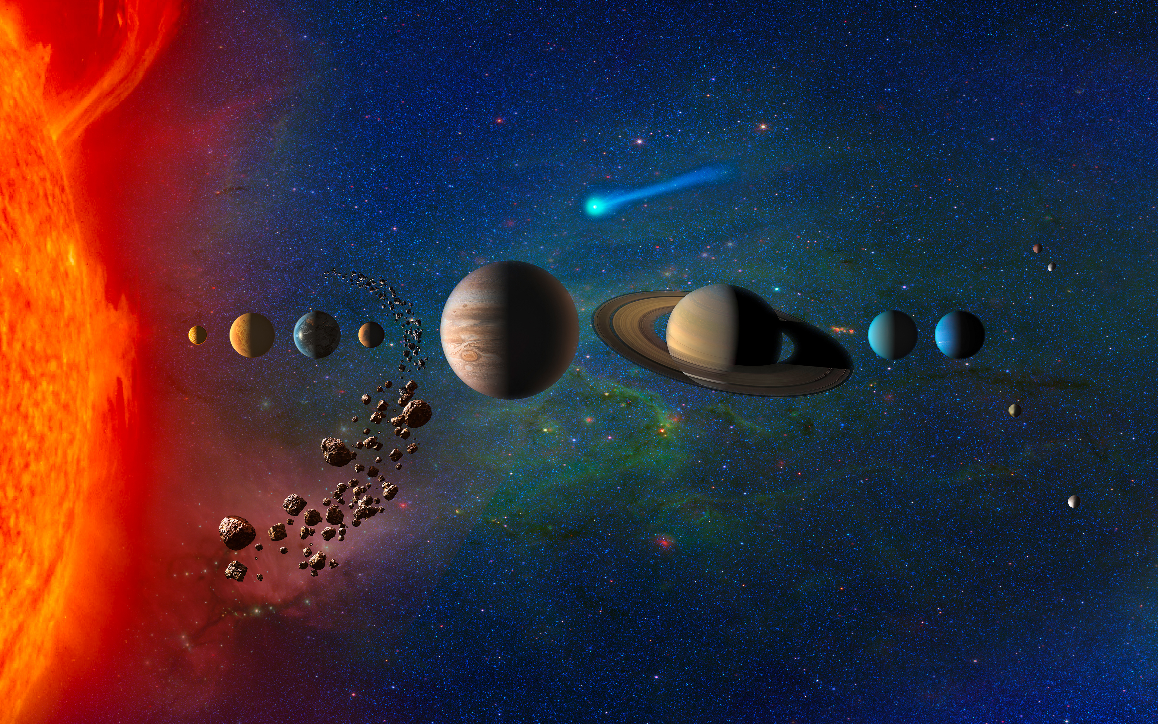 Wallpaper 4k Planets in Solar System 4K Wallpaper