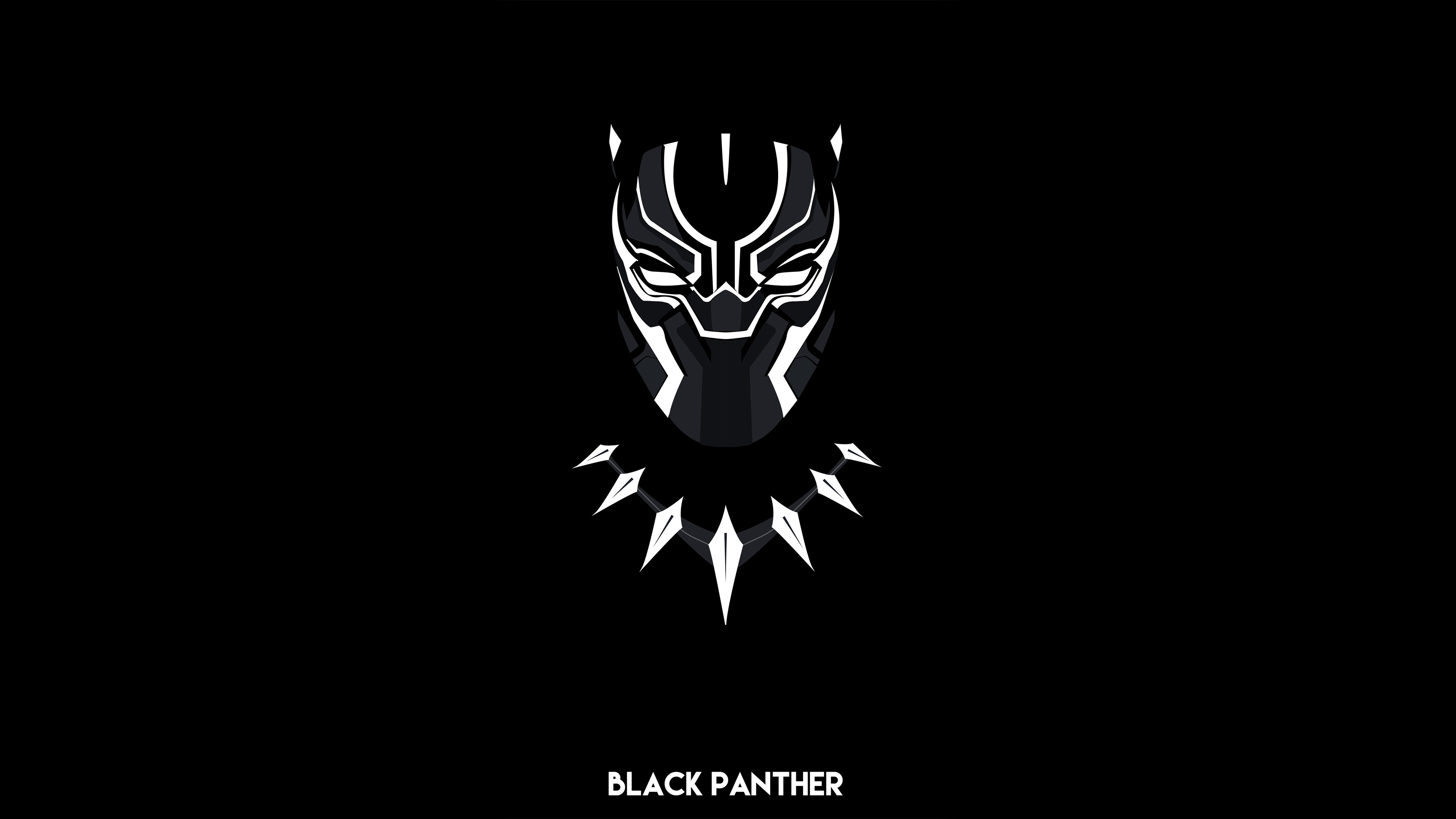 Wallpaper 4k Black Panther Minimal 4k Wallpaper
