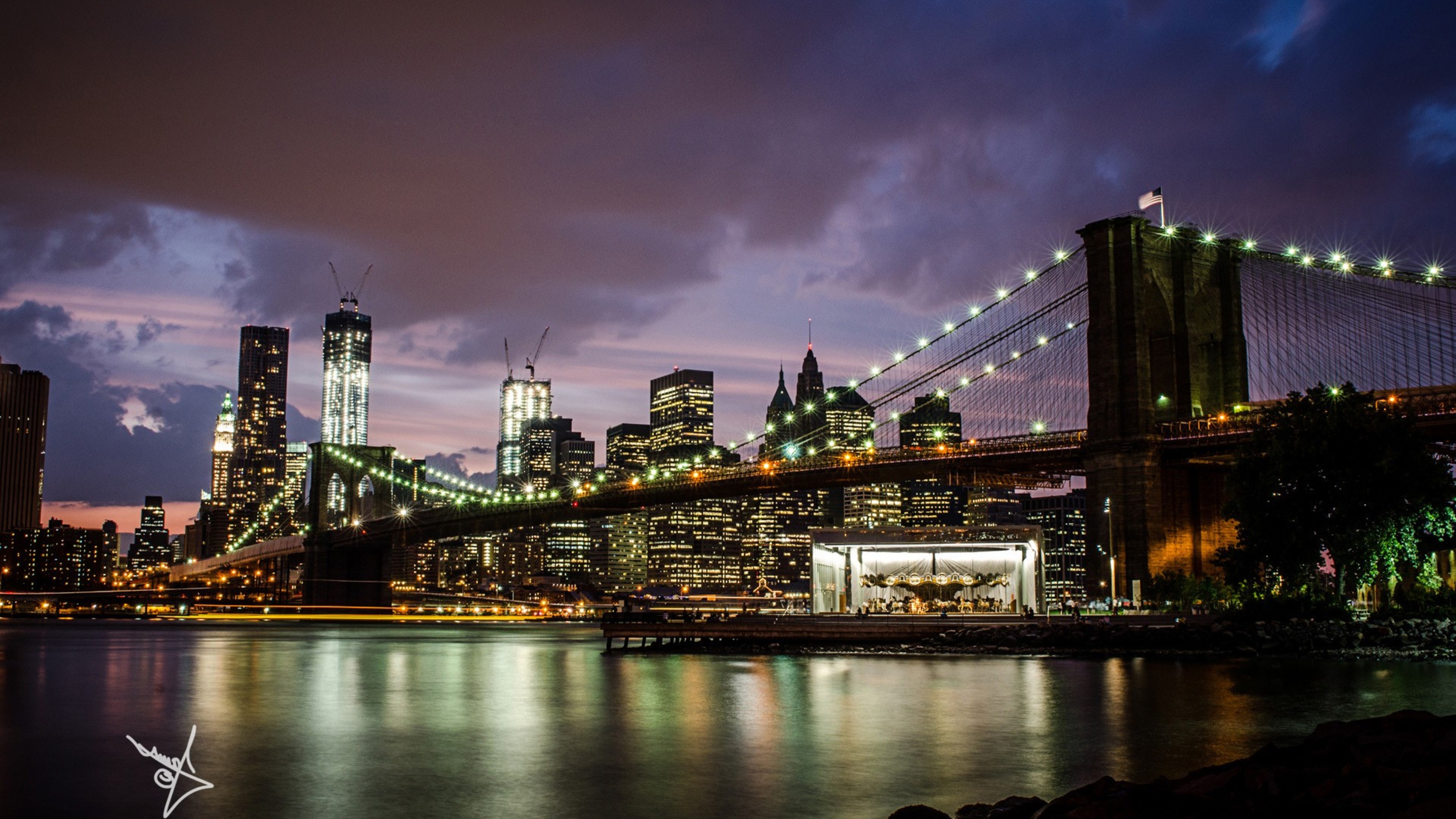 Brooklyn bridge collage New York City wallpaper  TenStickers