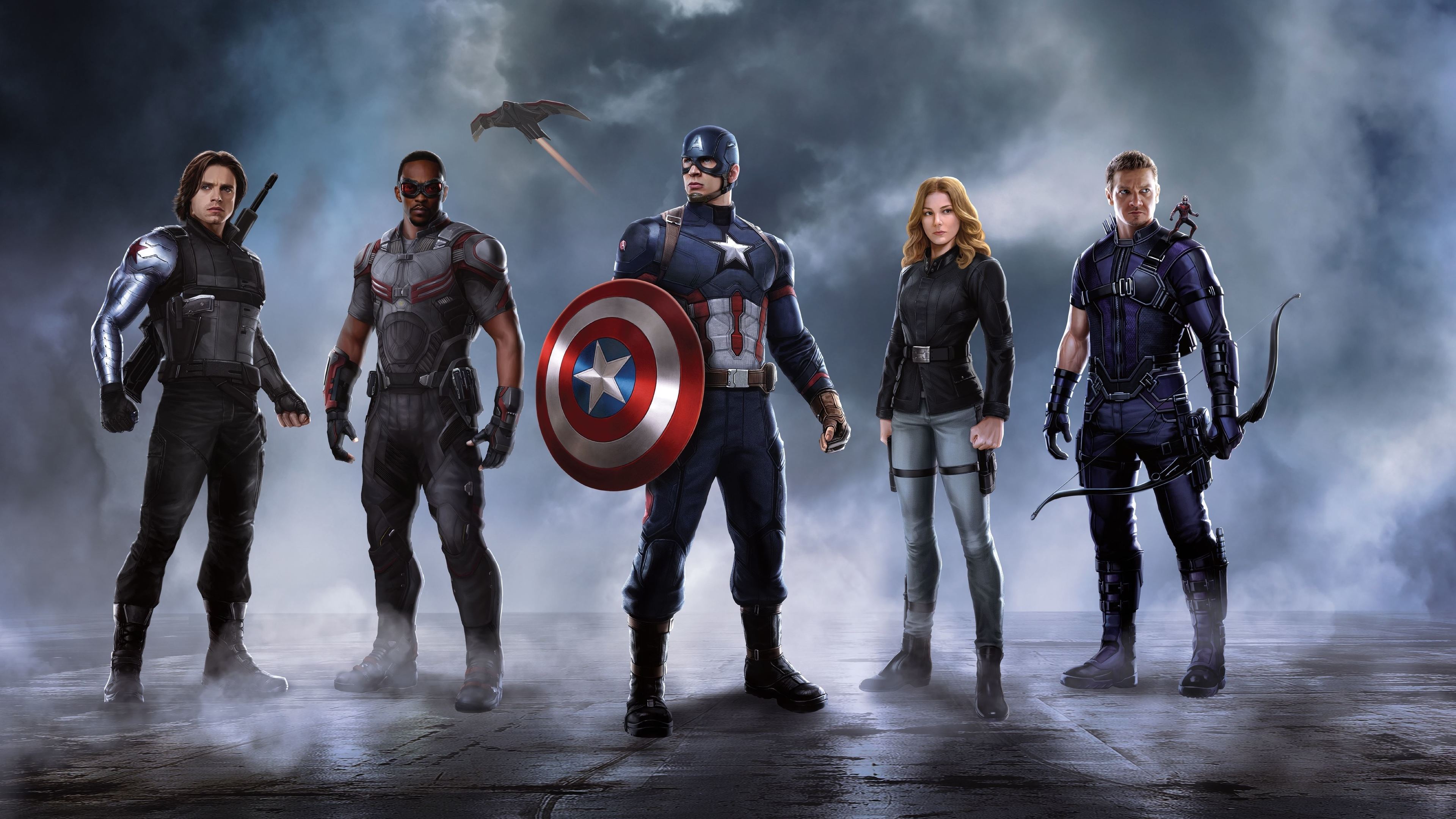 Wallpaper 4k Captain America Crew In Captain America Civil War Wallpaper