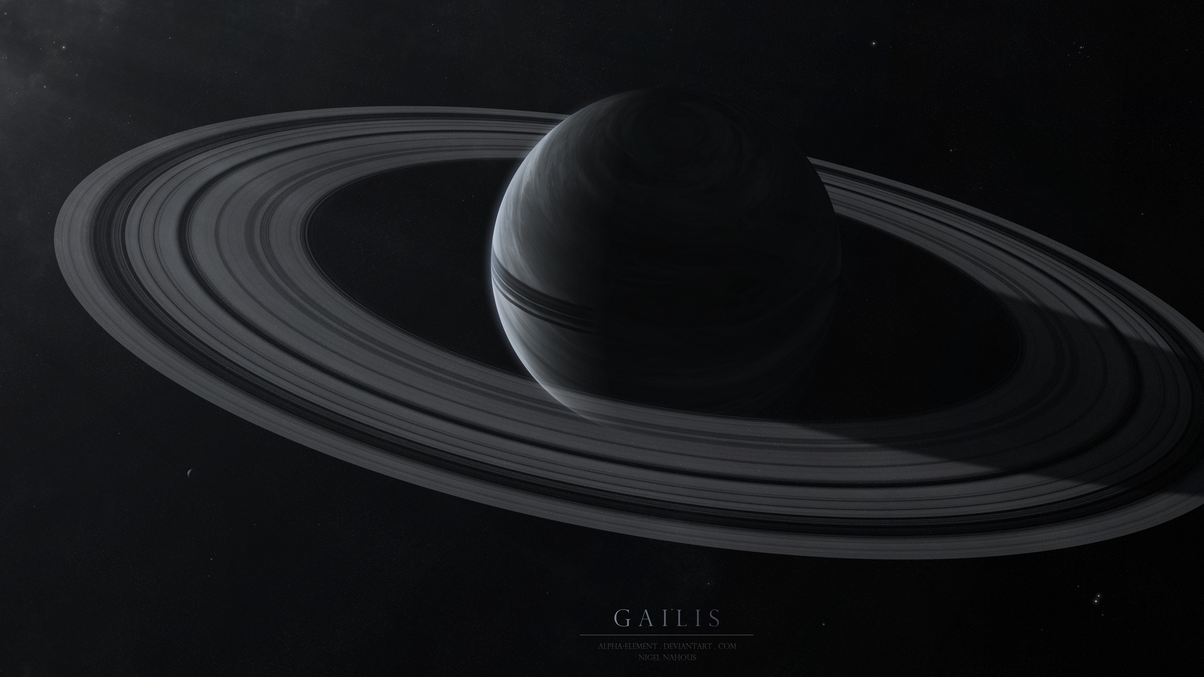 gailis planet rings stars space 4k 1536017106 - gailis, planet, rings, stars, space 4k - Rings, Planet, gailis