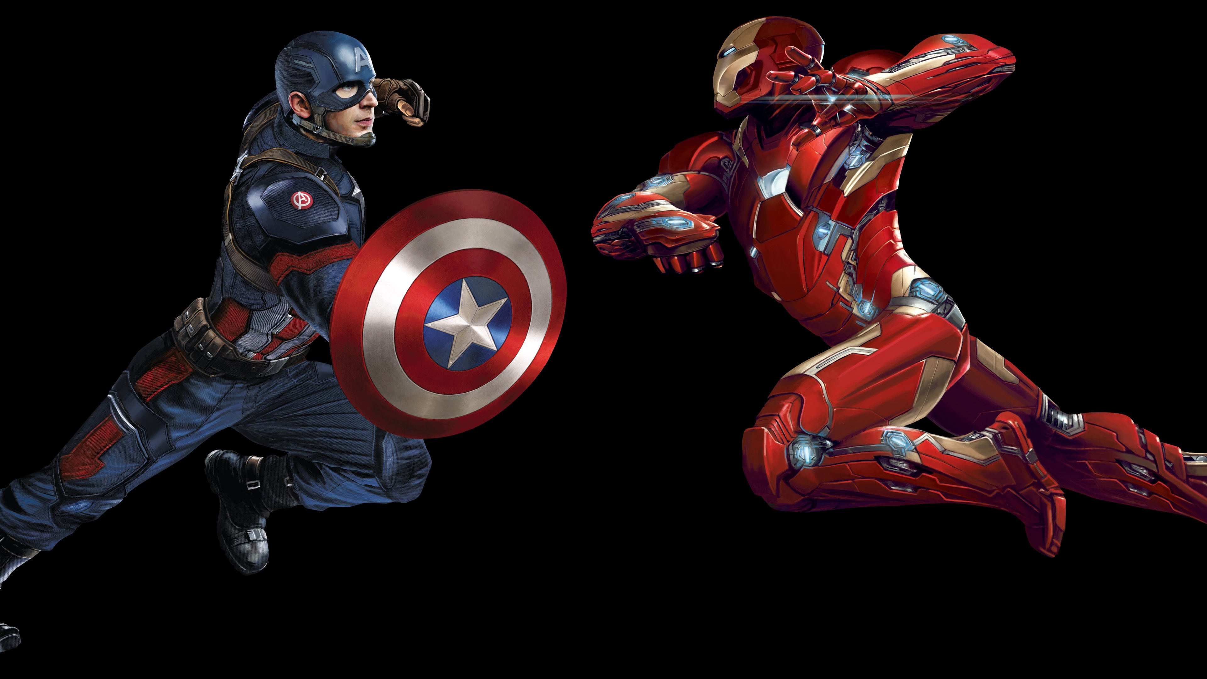 Wallpaper 4k Iron Man Captain America 8k Wallpaper