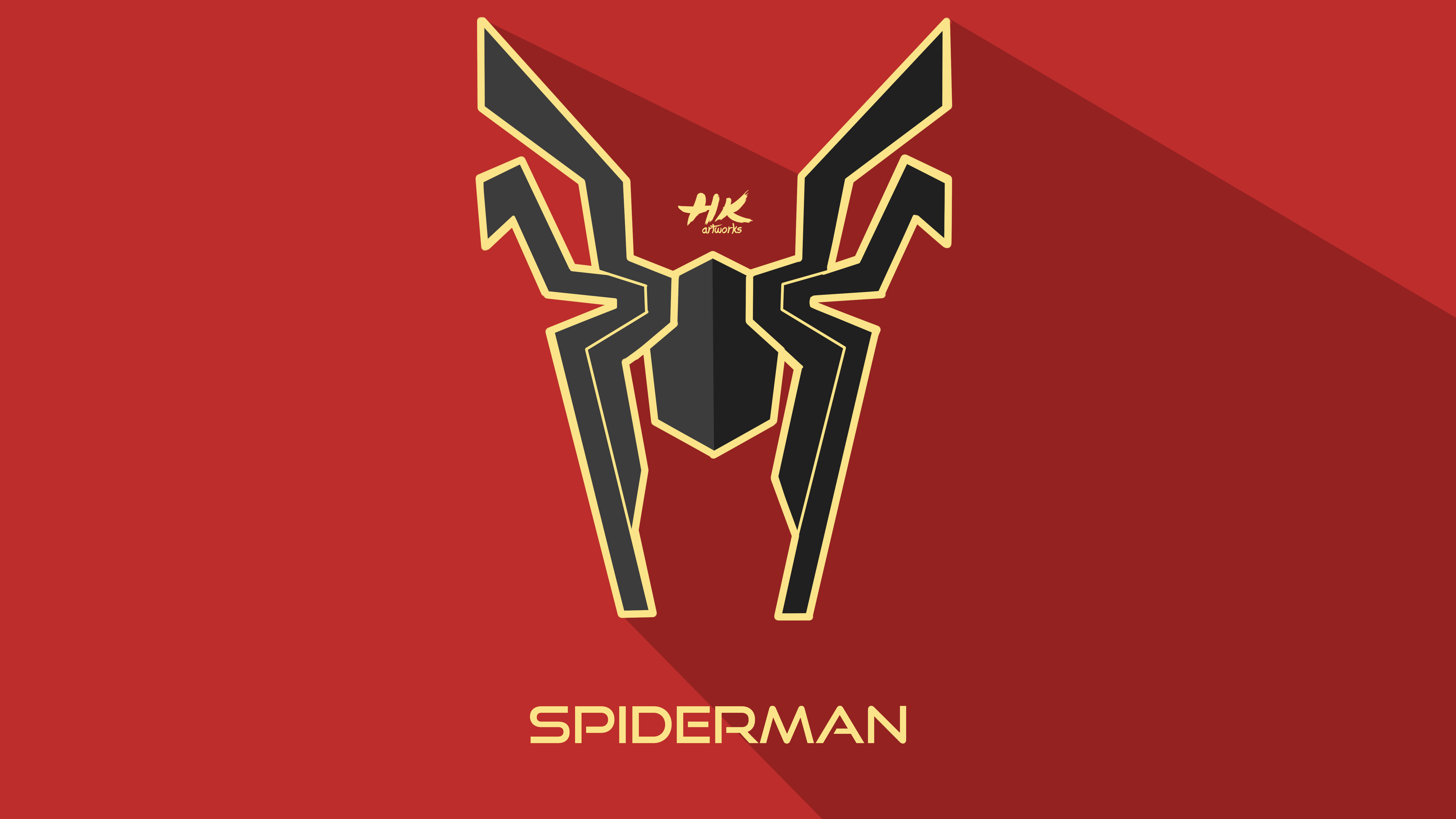 Wallpaper 4k Iron Spider Infinity War Logo Wallpaper