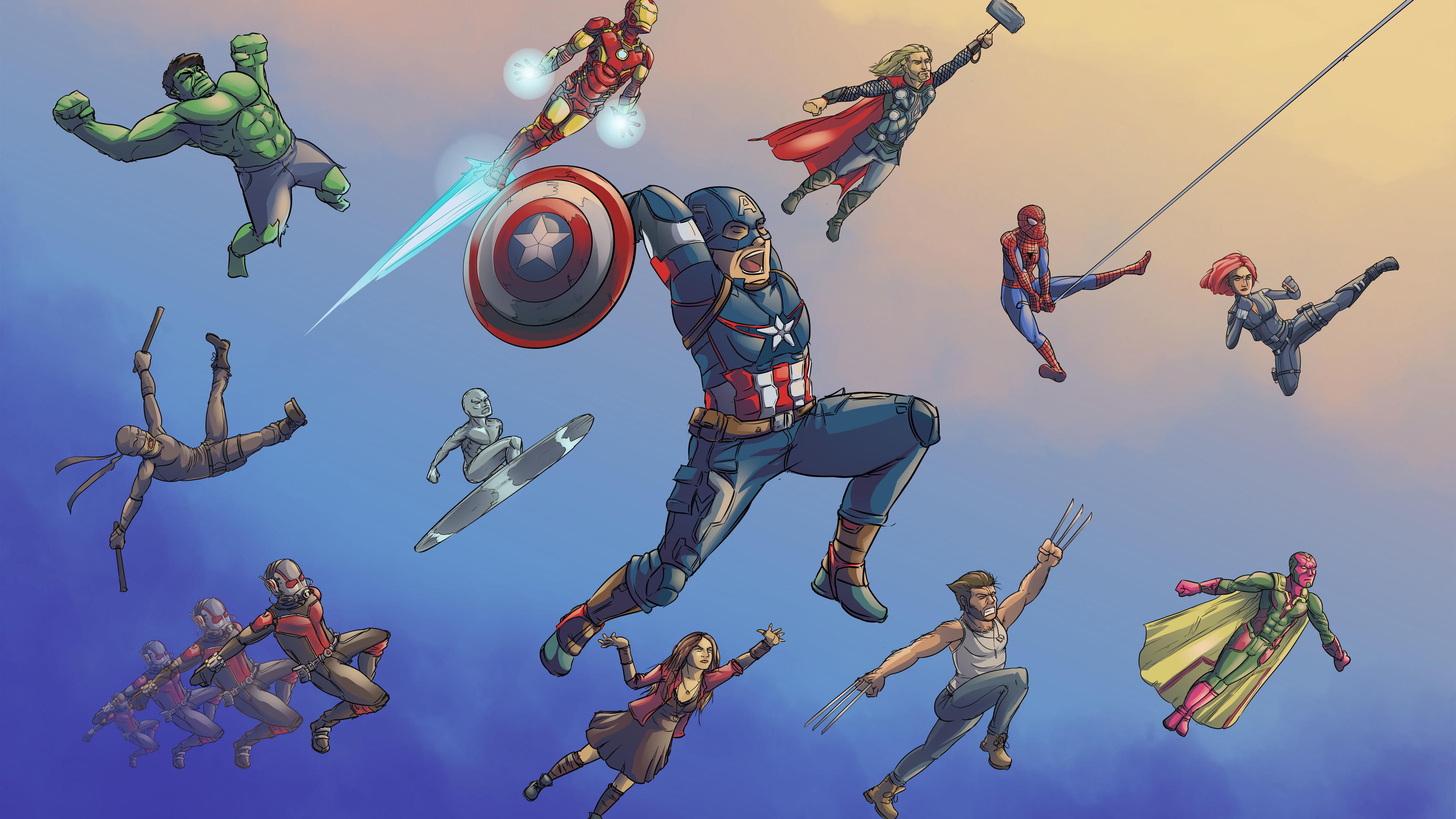 Marvel Heroes Artwork 5k superheroes wallpapers, marvel wallpapers, hd