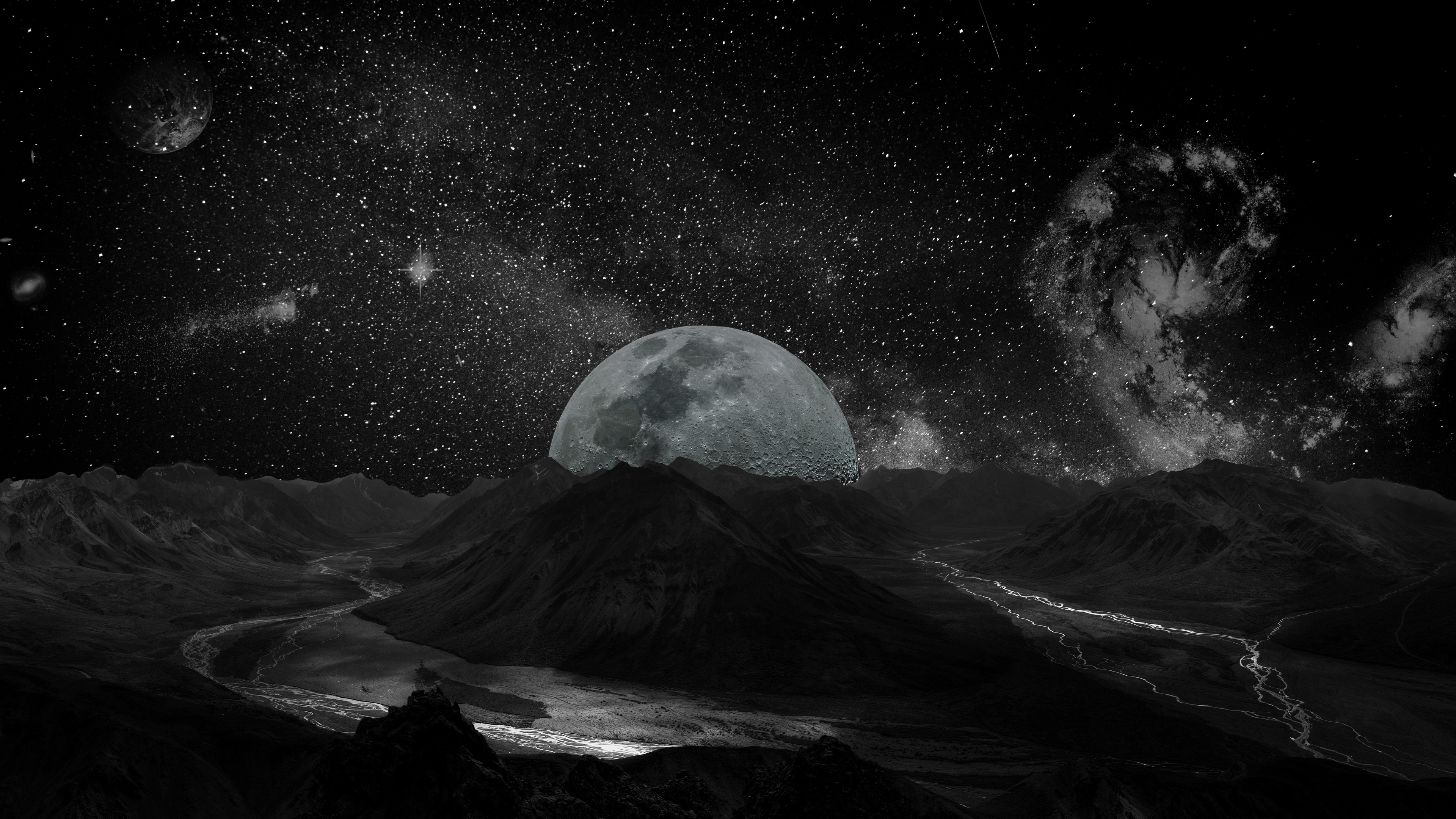 Space Wallpaper 4K Moon