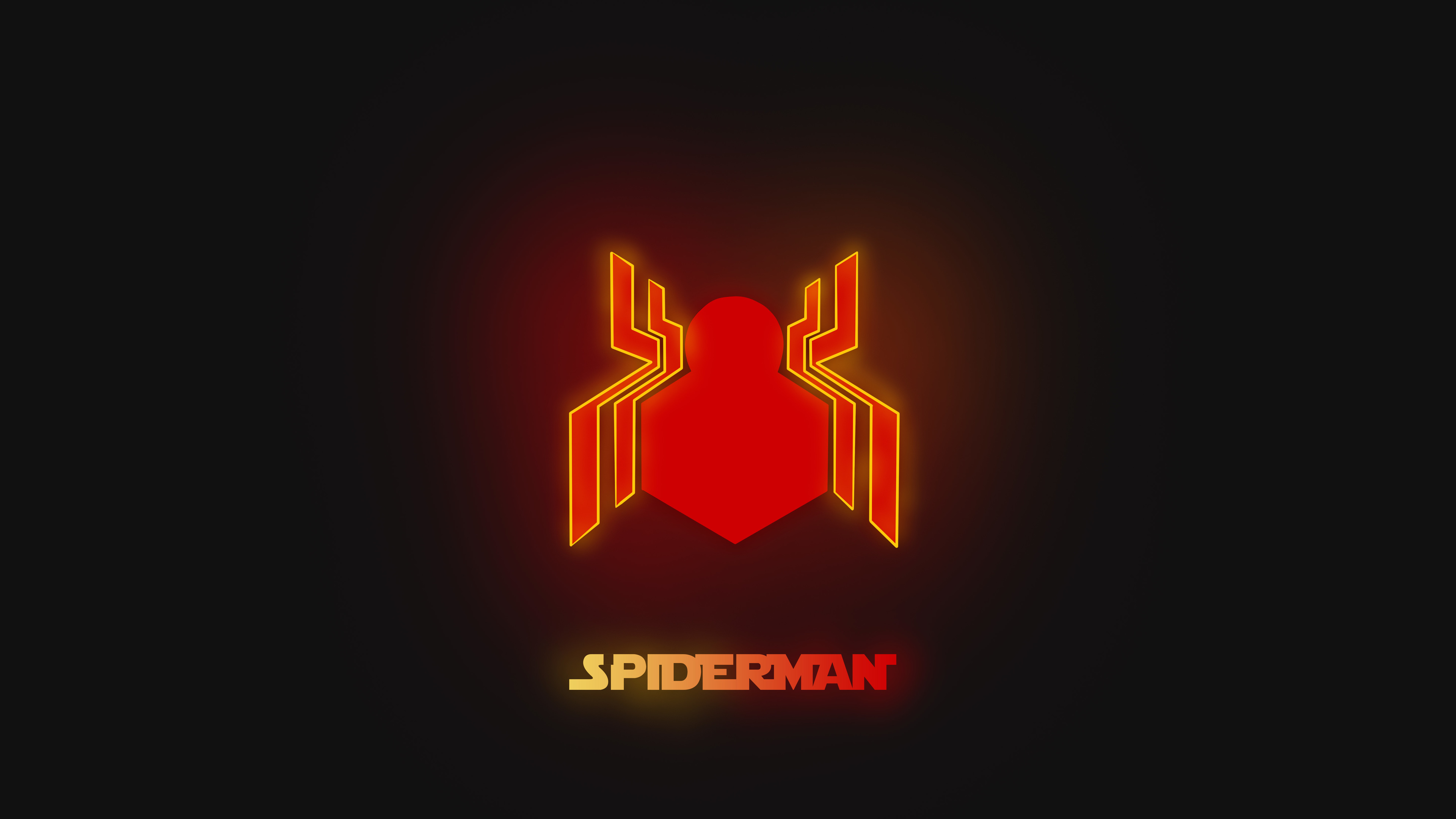 Wallpaper 4k Neon Spiderman Logo Wallpaper