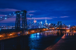 new york usa night city bridge 4k 1538068757 300x200 - new york, usa, night city, bridge 4k - USA, night city, new york
