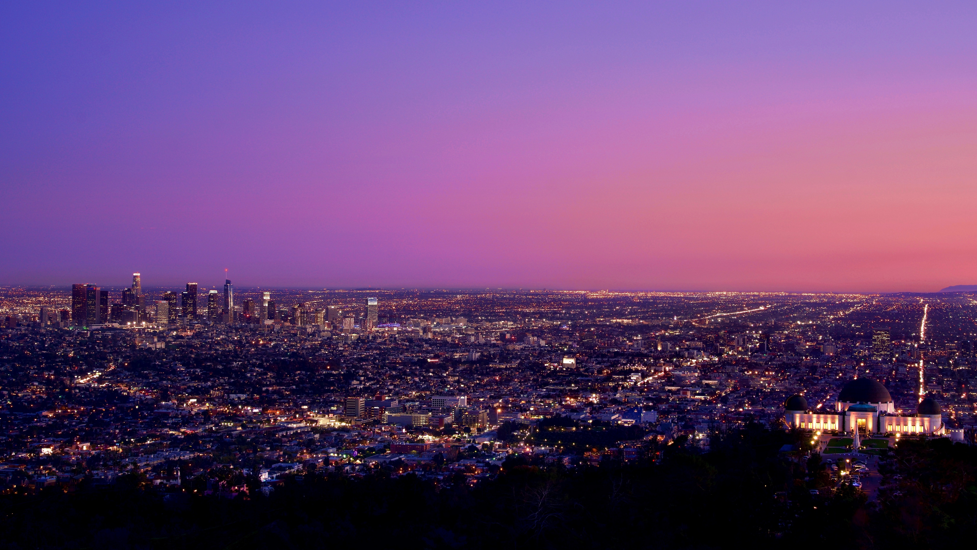 Buildings Night Los Angeles  Los Angeles  Downtown Los Angeles HD  wallpaper  Pxfuel