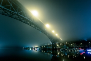port fog bridge night city 4k 1538066257 300x200 - port, fog, bridge, night city 4k - port, fog, bridge