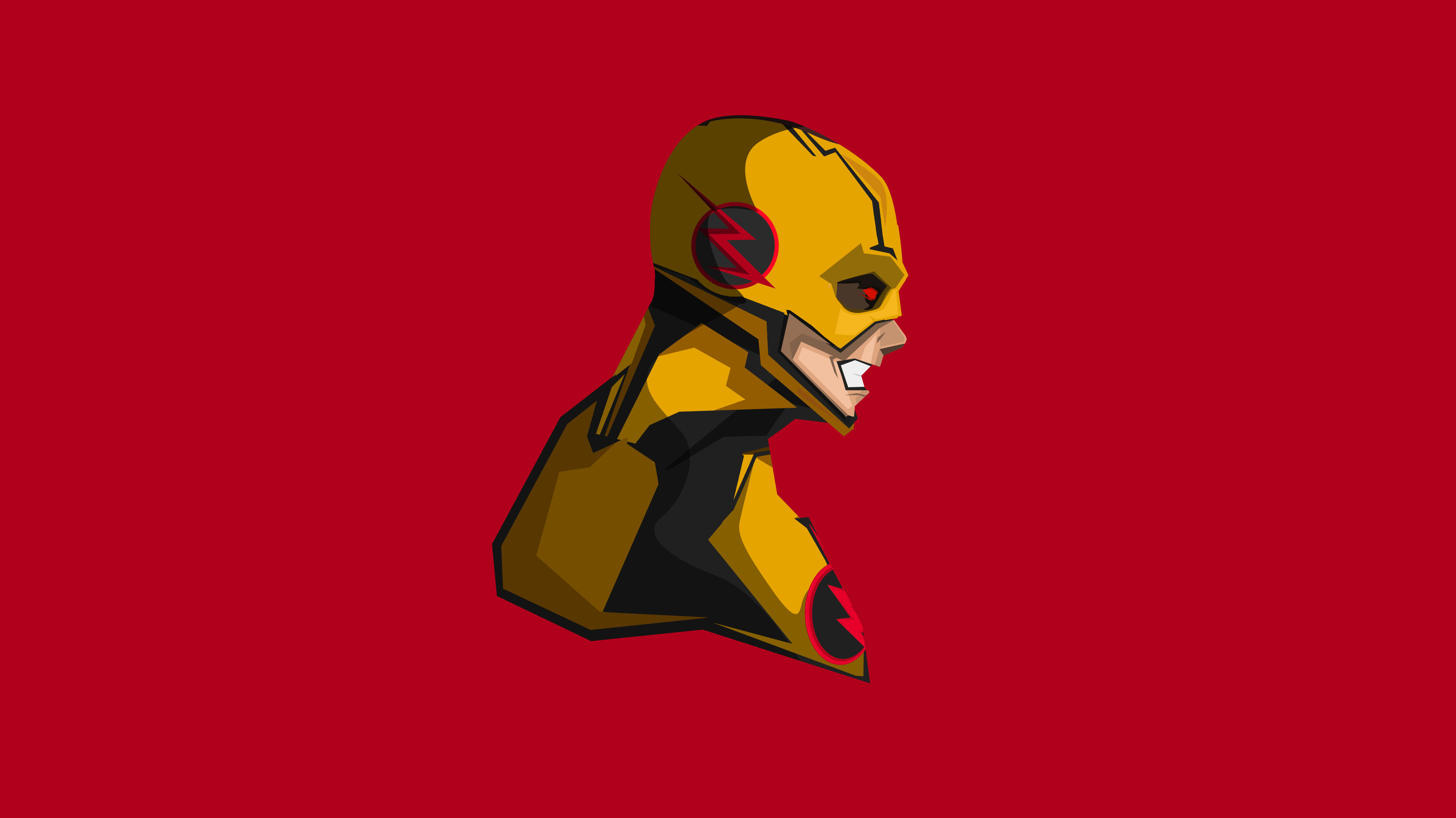 Reverse Flash 4K Minimalism superheroes wallpapers, reverse flash