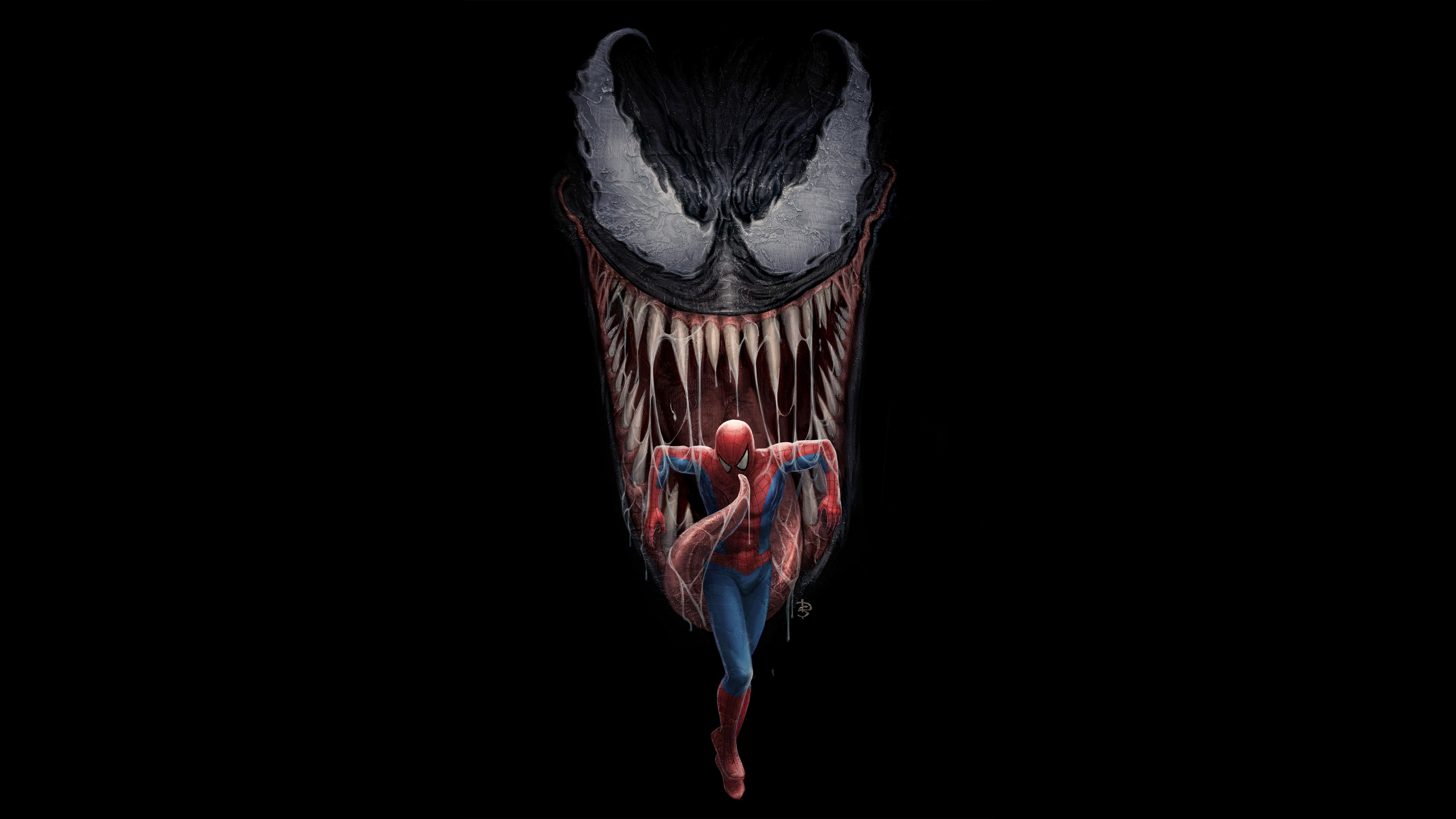 spiderman and venom artwork 1536523883 - Spiderman And Venom Artwork - Venom wallpapers, supervillain wallpapers, superheroes wallpapers, spiderman wallpapers, hd-wallpapers, digital art wallpapers, artwork wallpapers, 4k-wallpapers