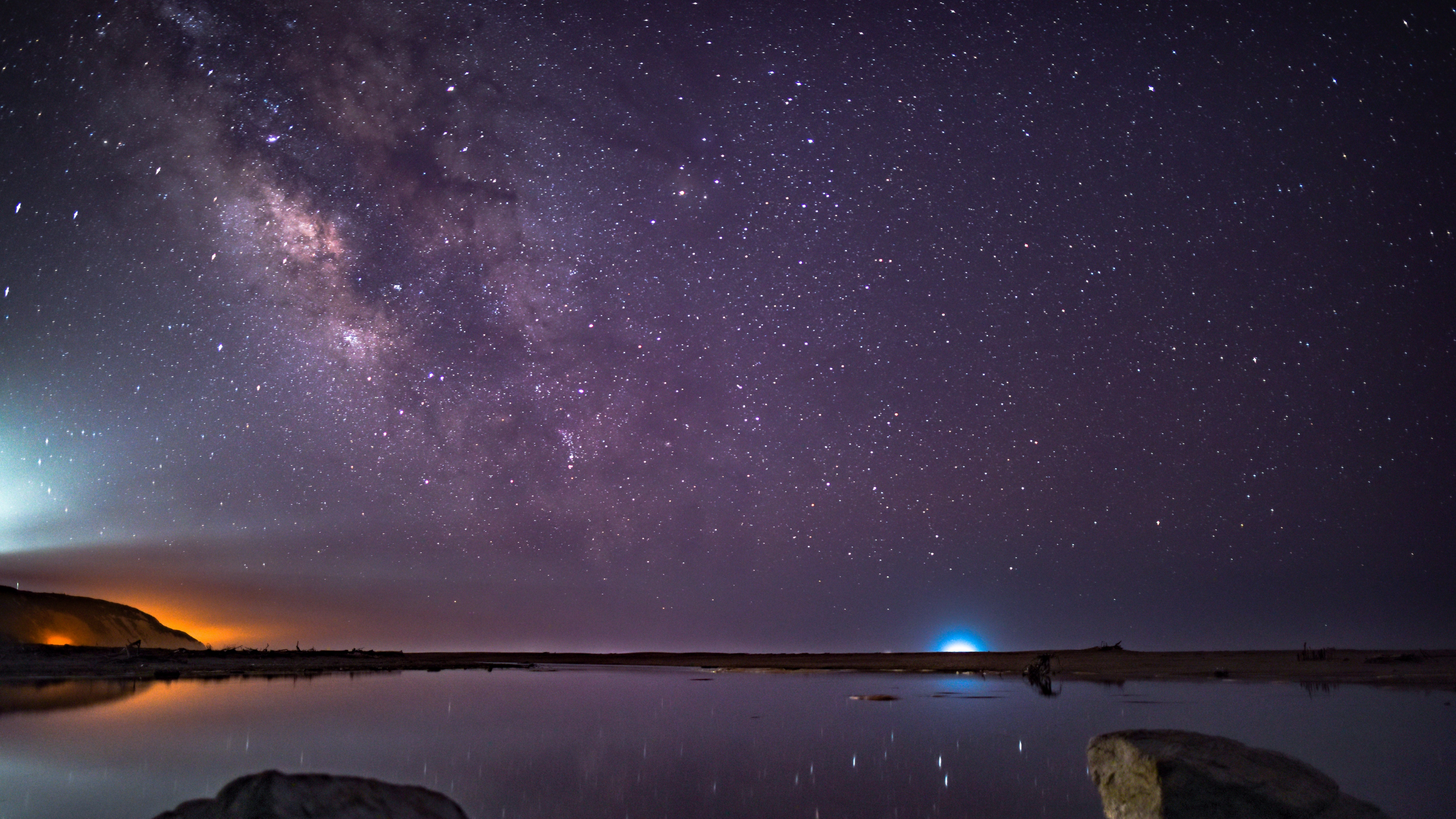 Stars Starry Sky Night Purple 4k 1536017124