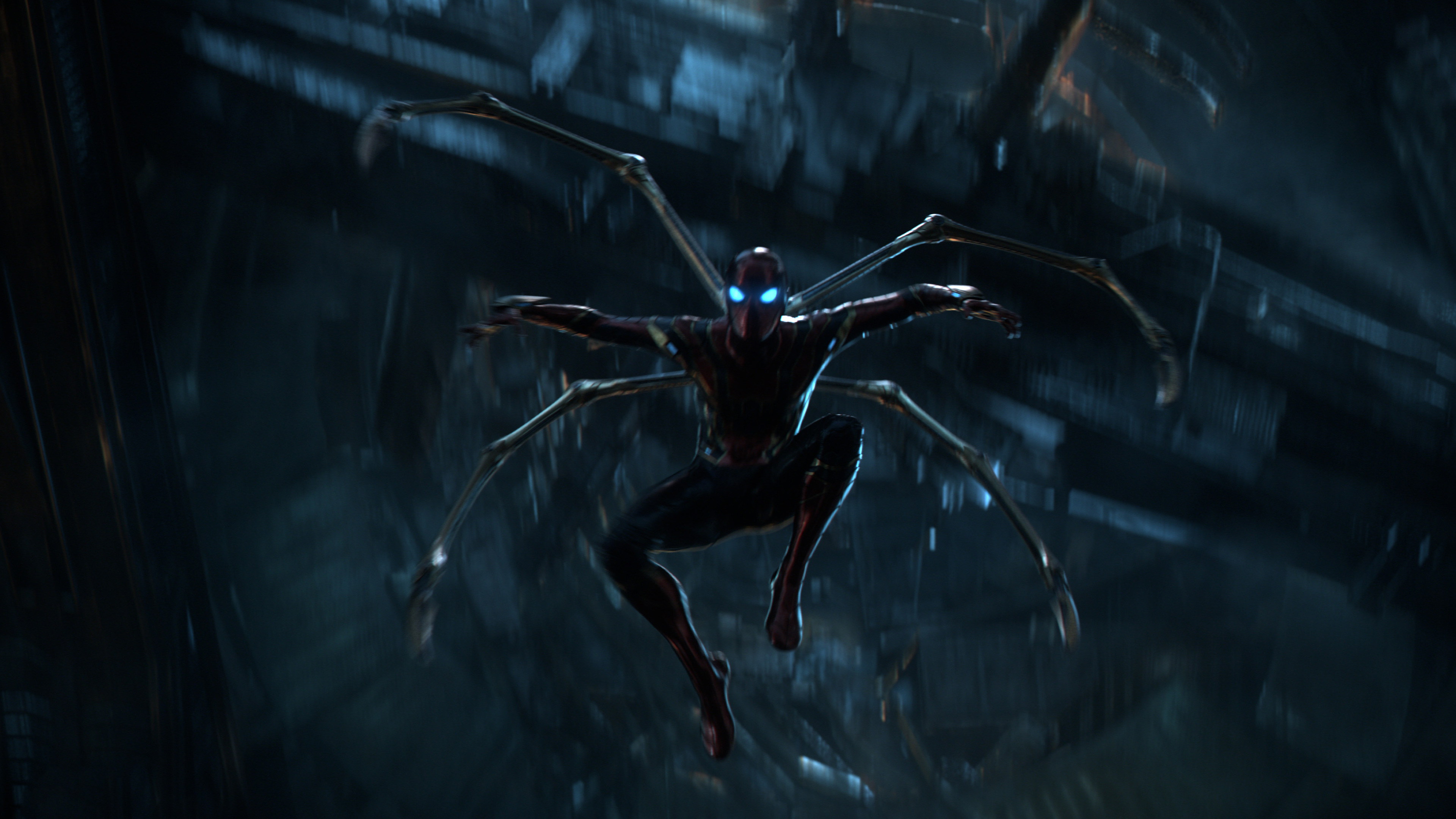 the iron spider stretches his legs in avengers infinity war 1537645639 - The Iron Spider Stretches His Legs In Avengers Infinity War - spiderman wallpapers, infinity-war-wallpapers, hd-wallpapers, avengers-infinity-war-wallpapers, 4k-wallpapers, 2018-movies-wallpapers