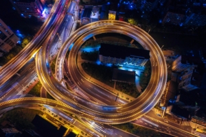 traffic junction night city view from above 4k 1538067382 300x200 - traffic junction, night city, view from above 4k - view from above, traffic junction, night city