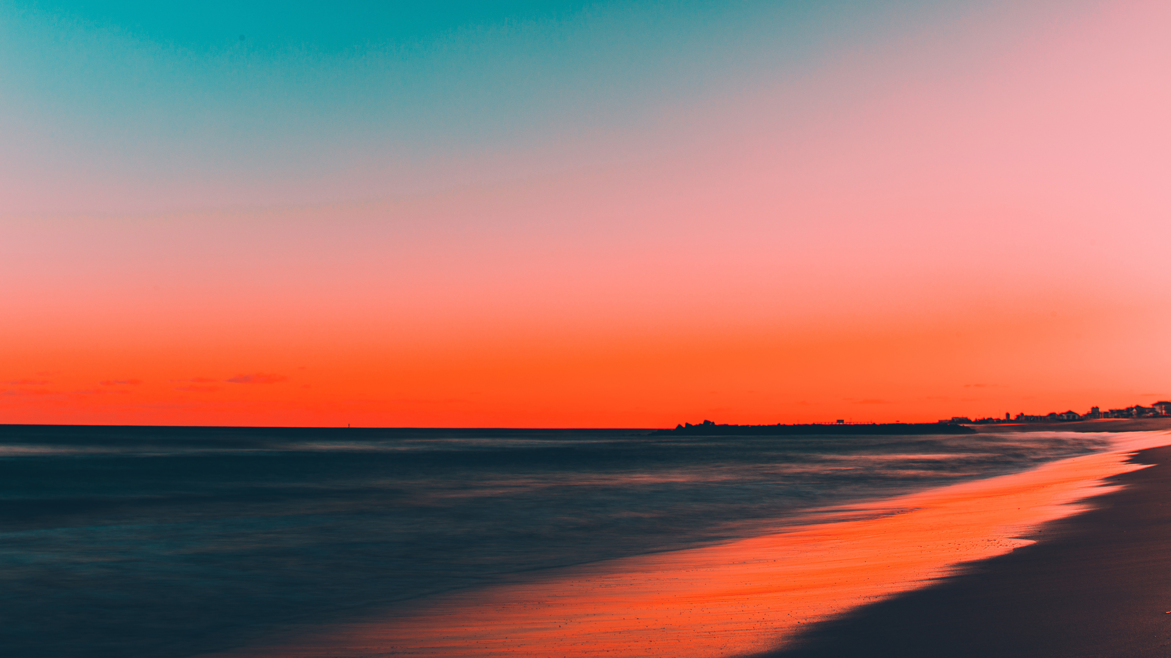 4K Sunset Beach Wallpaper : Sunset Beach Tropical Paradise Ocean