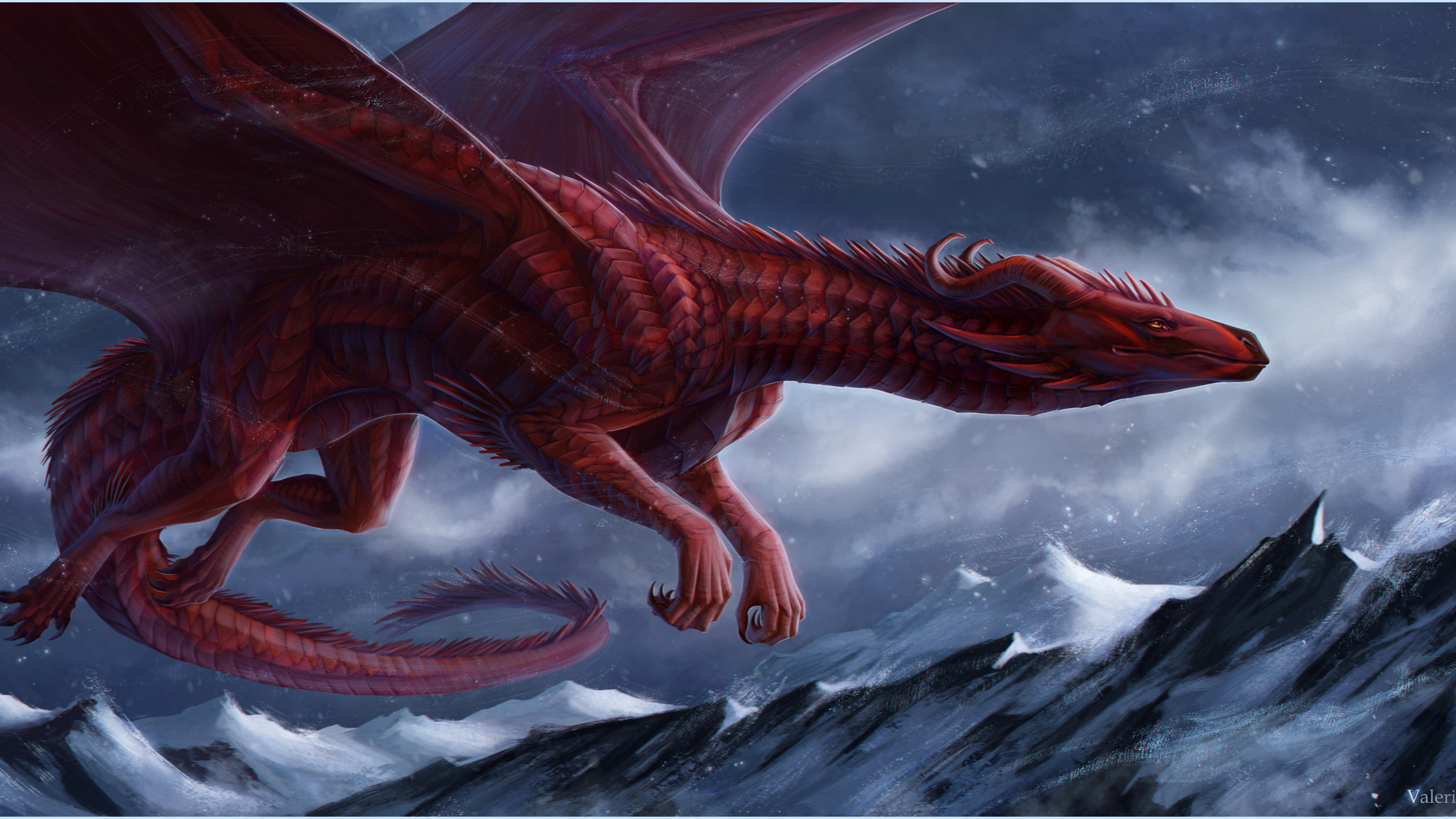 Wallpaper 4k Big Red Dragon 4k Wallpaper