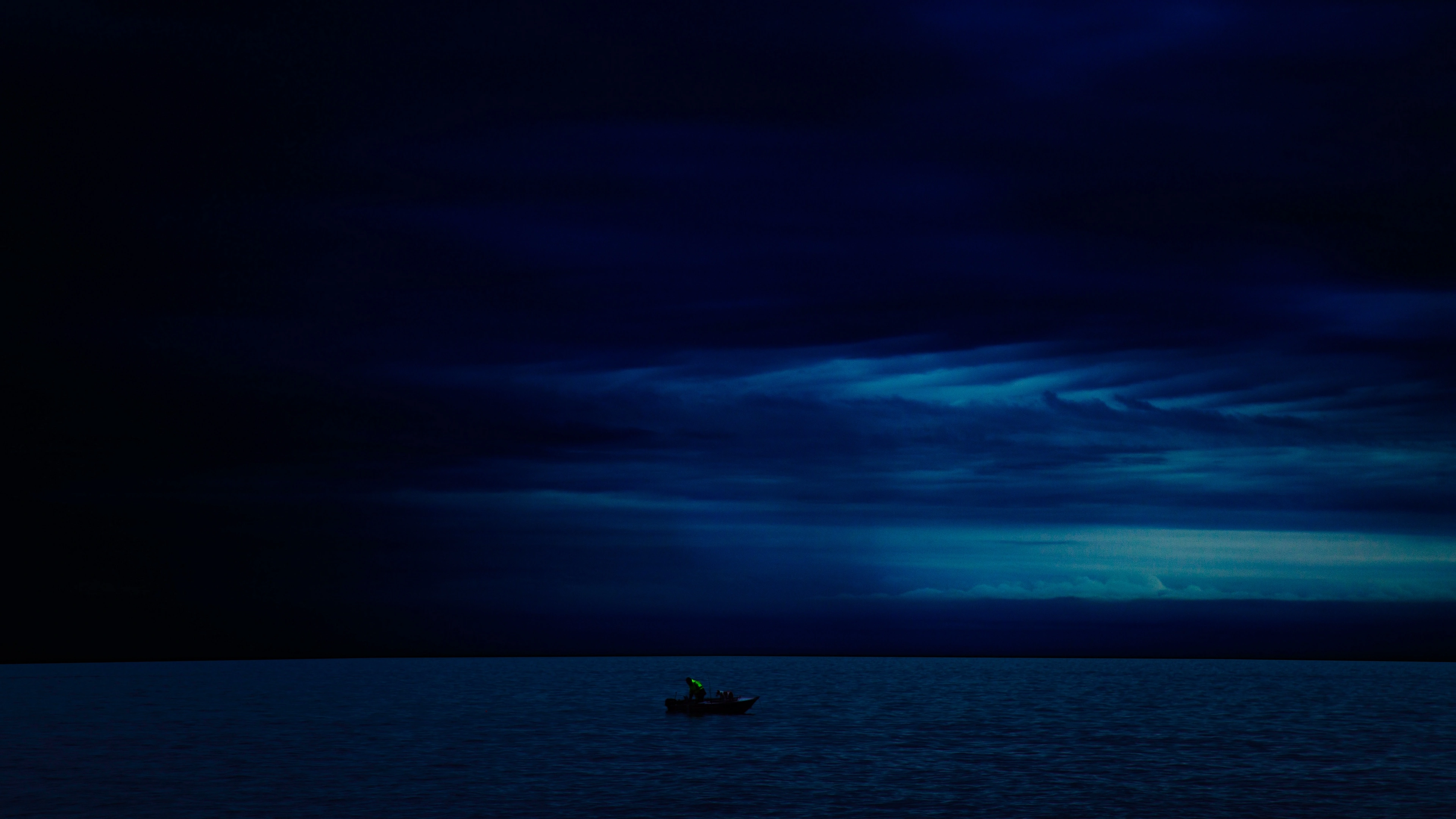 boat night horizon dark 4k 1540575549 - boat, night, horizon, dark 4k - Night, Horizon, Boat