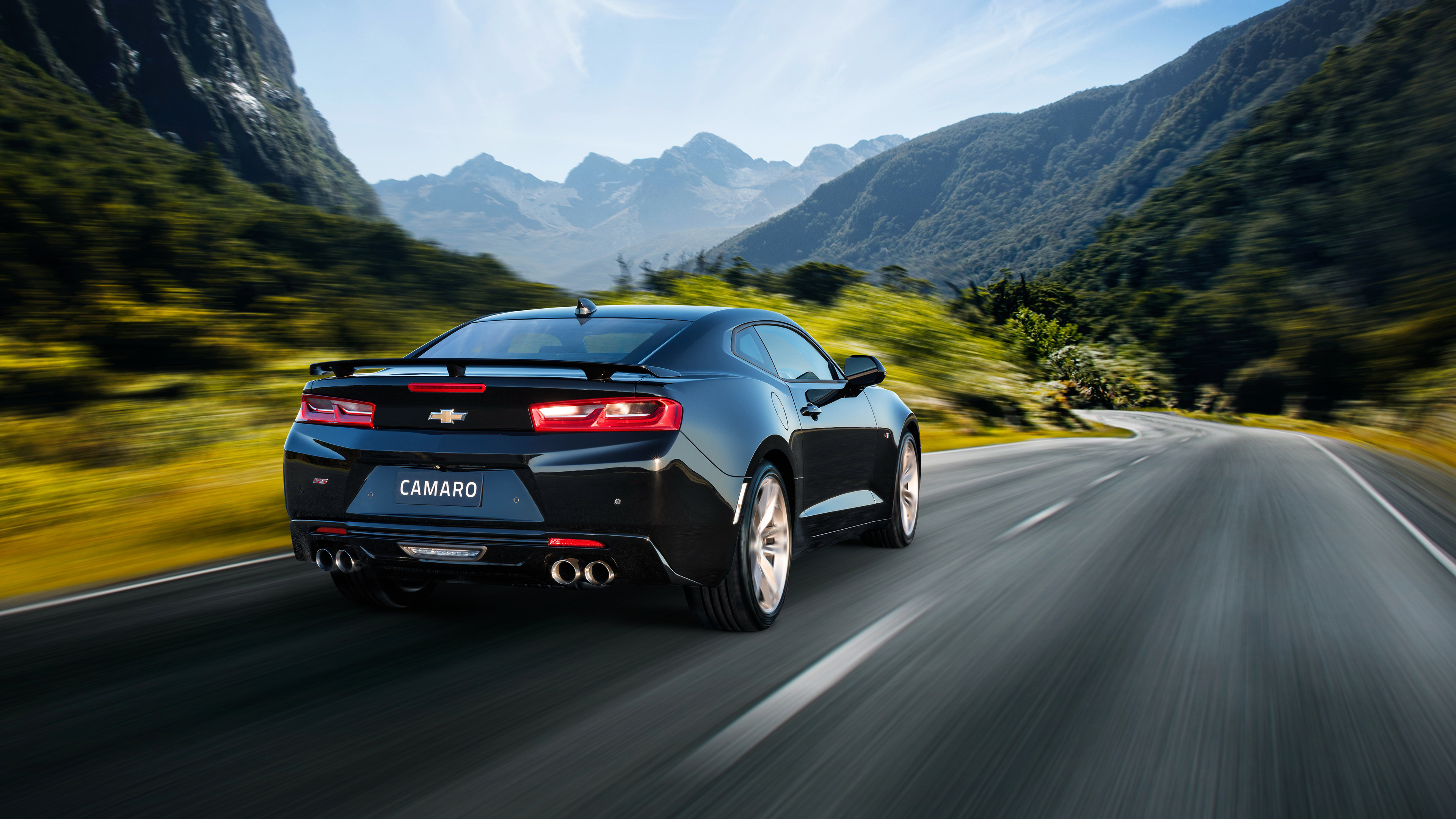 Wallpaper 4k Chevrolet Camaro SS 2018 Rear View Wallpaper