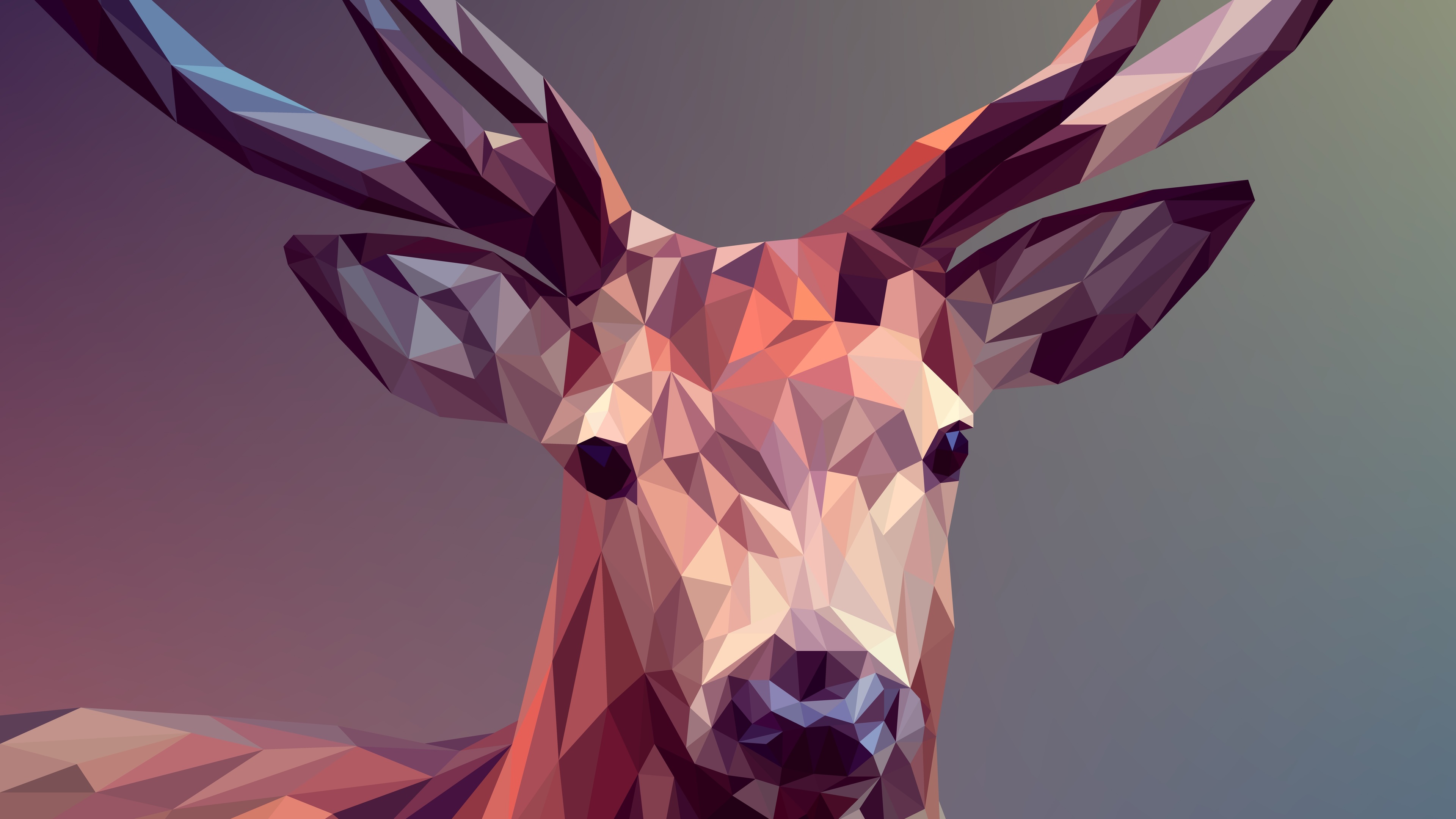 Wallpaper 4k Deer Polygon Art 4k Wallpaper