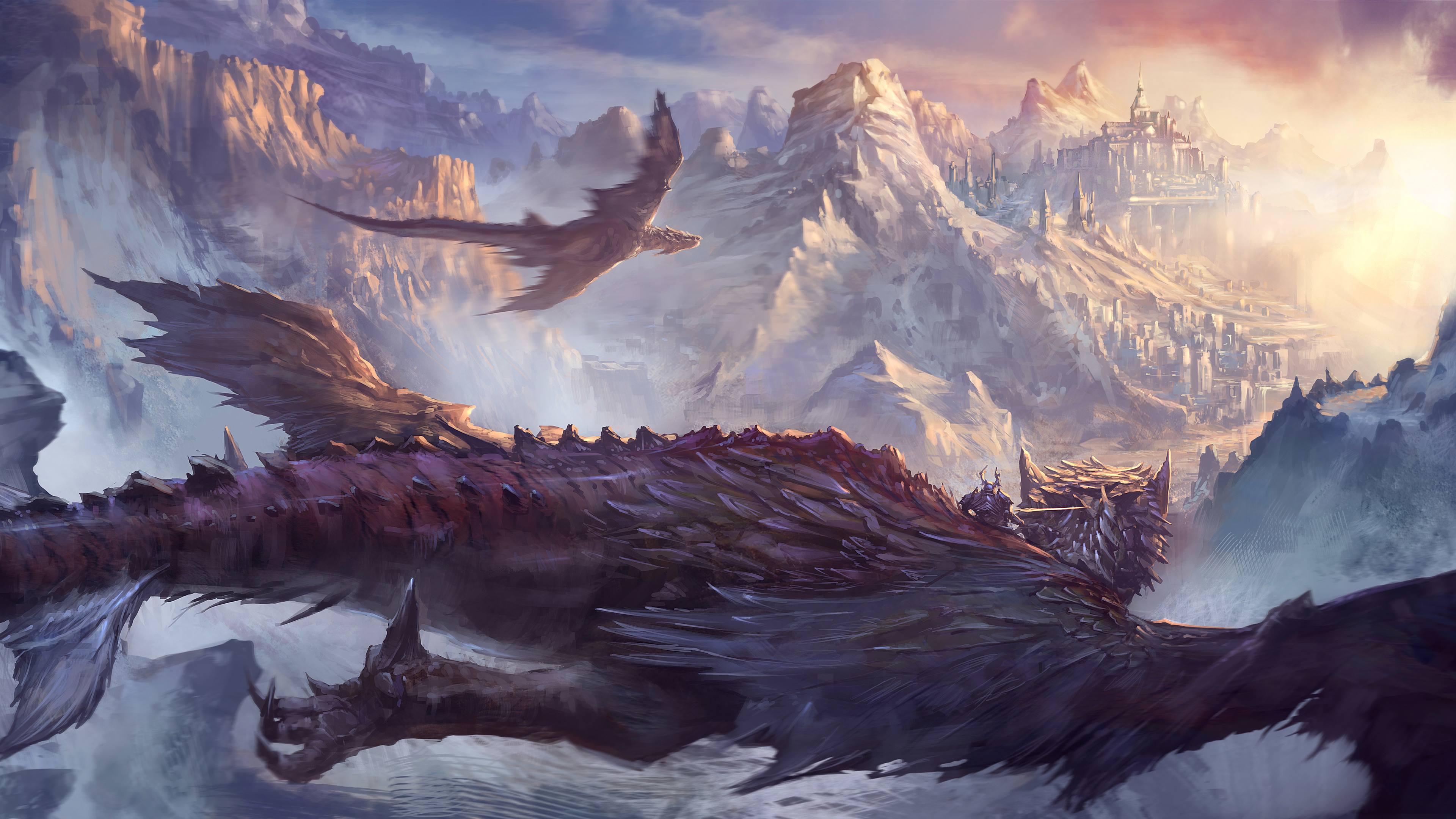 Dragon Fantasy Artwork 4k Hd Wallpapers Fantasy Wallpapers Dragon