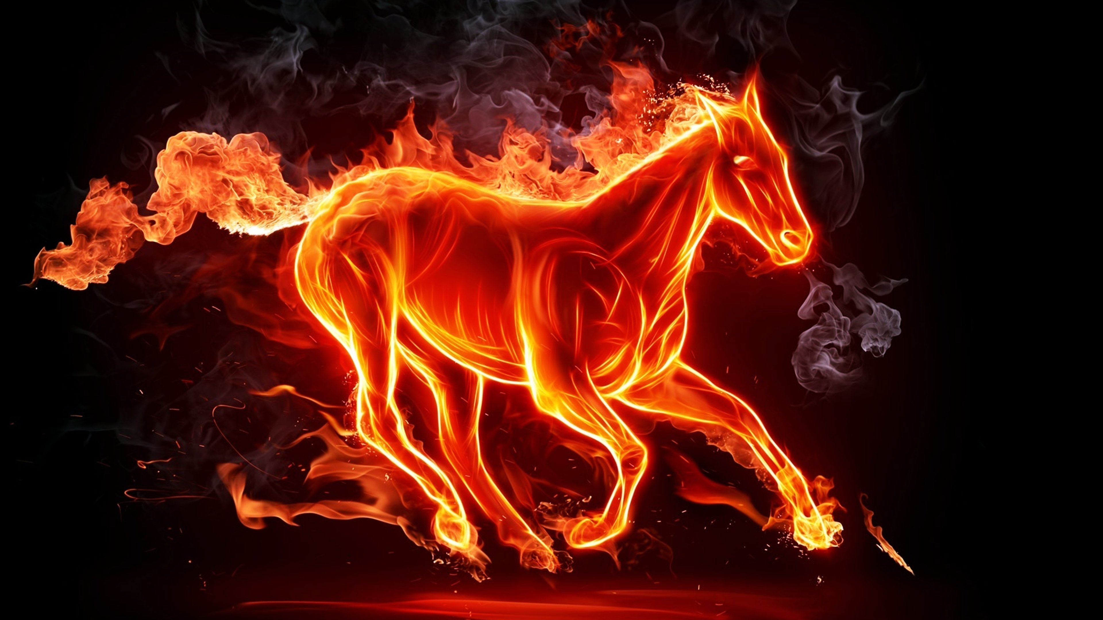 fiery horse 4k 1540750955 - Fiery Horse 4k - horse wallpapers, hd-wallpapers, flame wallpapers, digital art wallpapers, artwork wallpapers, artist wallpapers, abstract wallpapers, 4k-wallpapers